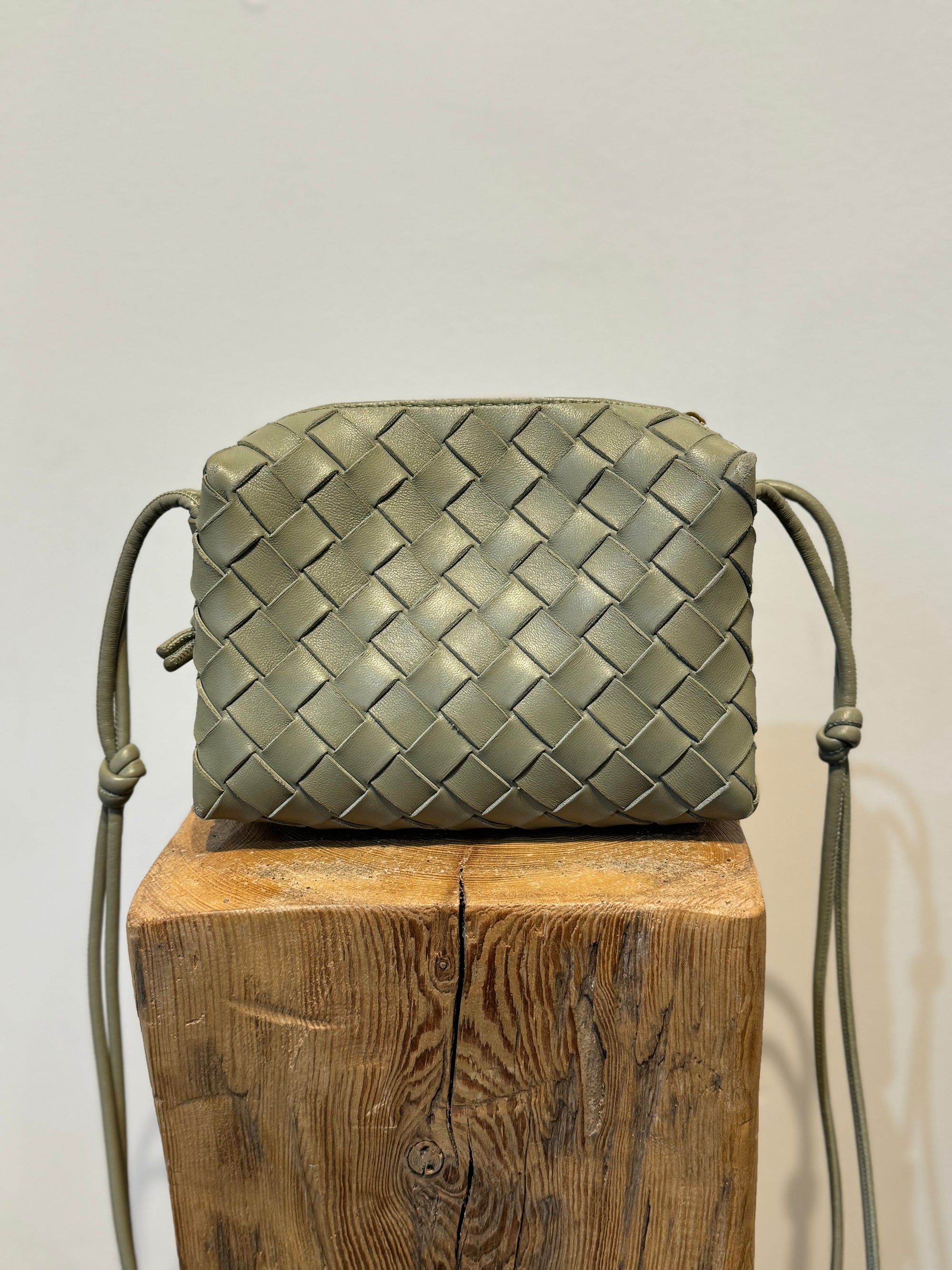 Bottega Veneta Mini Loop Camera Bag, Travertine