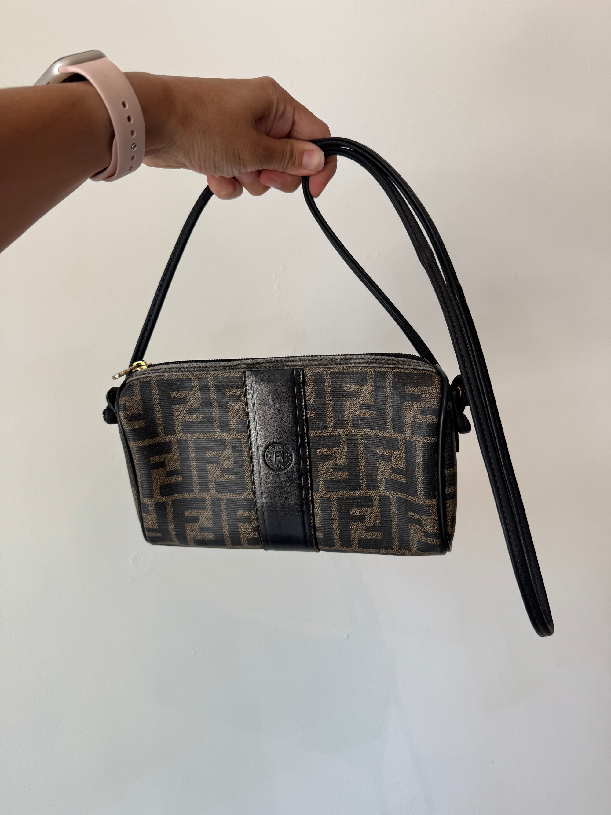Fendi Zucca Vintage Crossbody Black