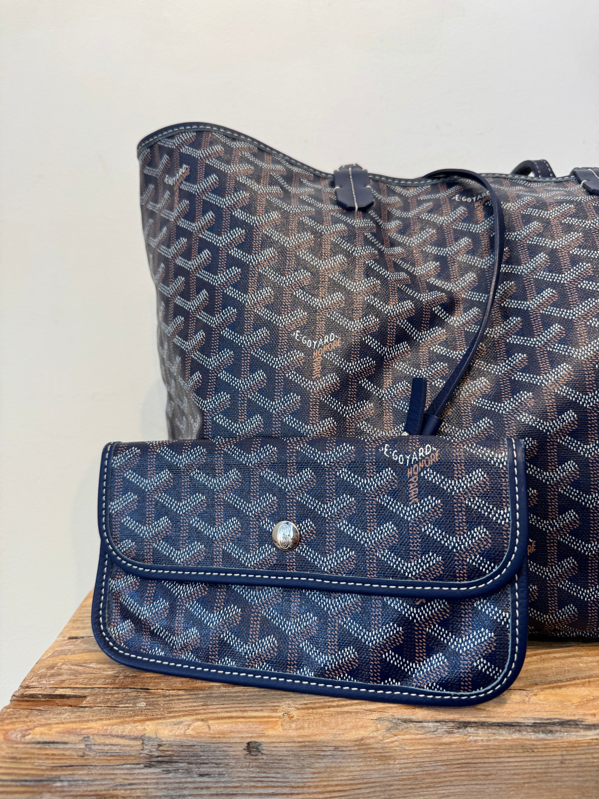 Goyard Saint Louis Tote Bag,  Navy, PM