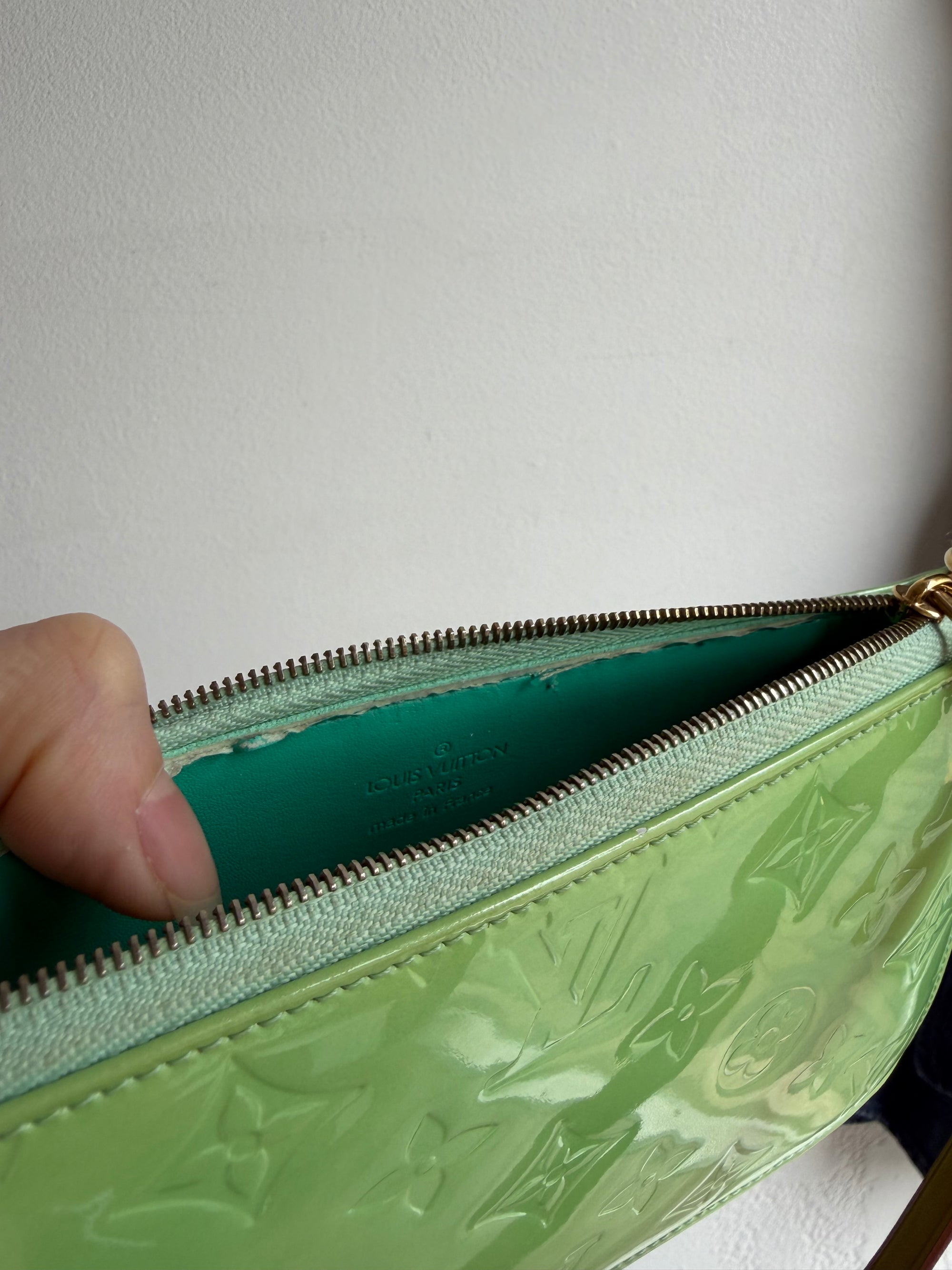 Louis Vuitton Lexington Monogram Vernis Small Handbag, Mint Green, 2004