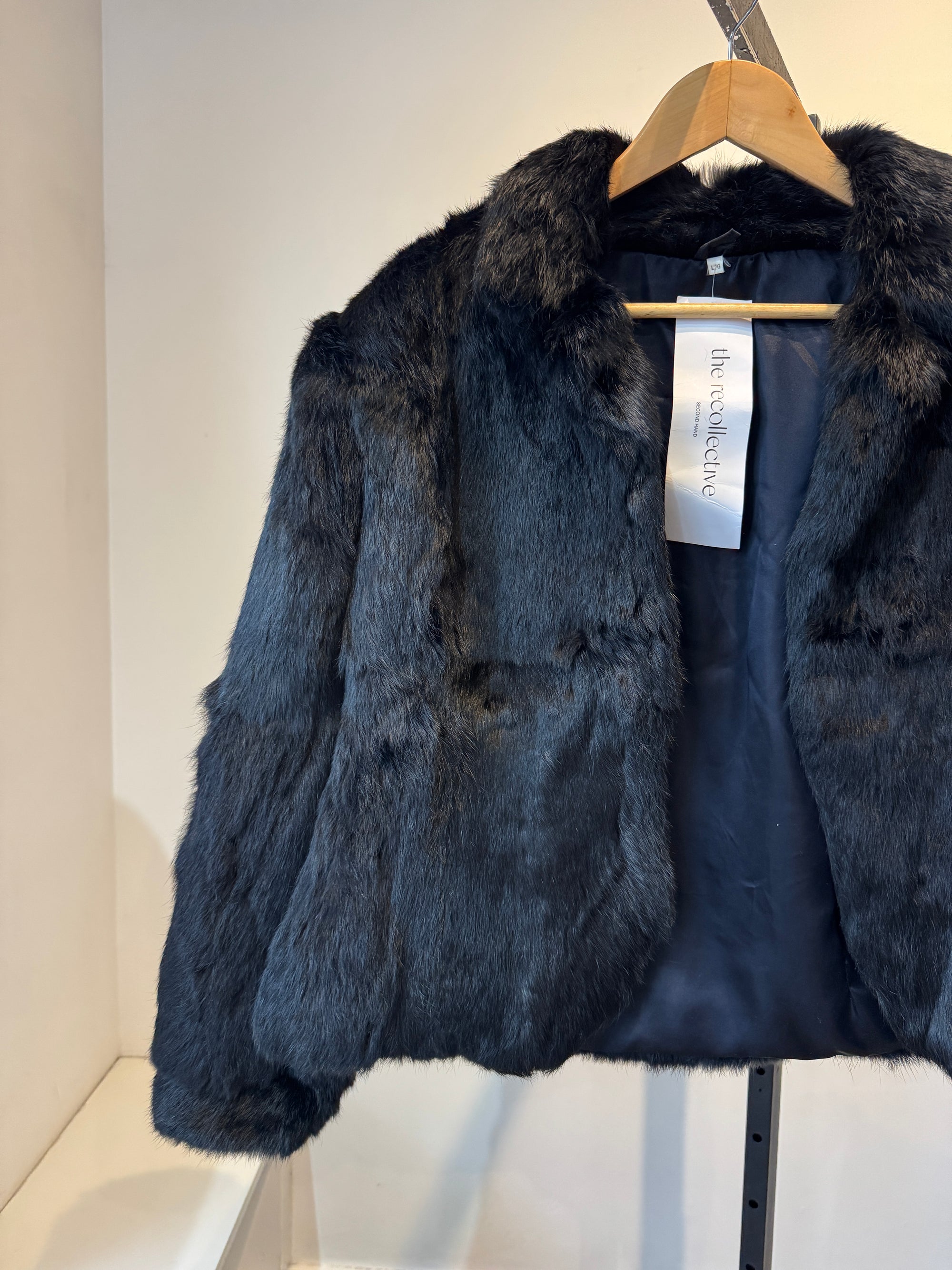 Stylman International Vintage Fur Coat, Black, Large