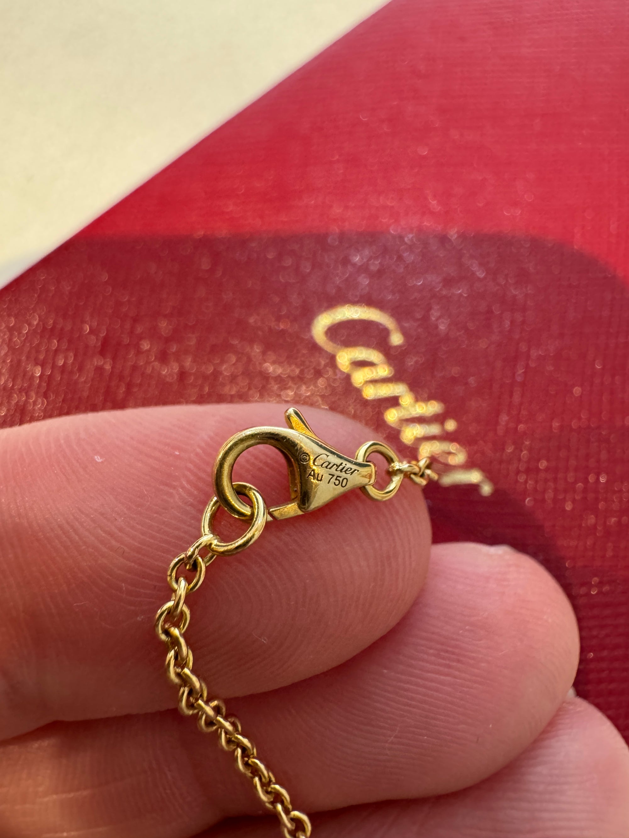Cartier LOVE bracelet on chain, Gold