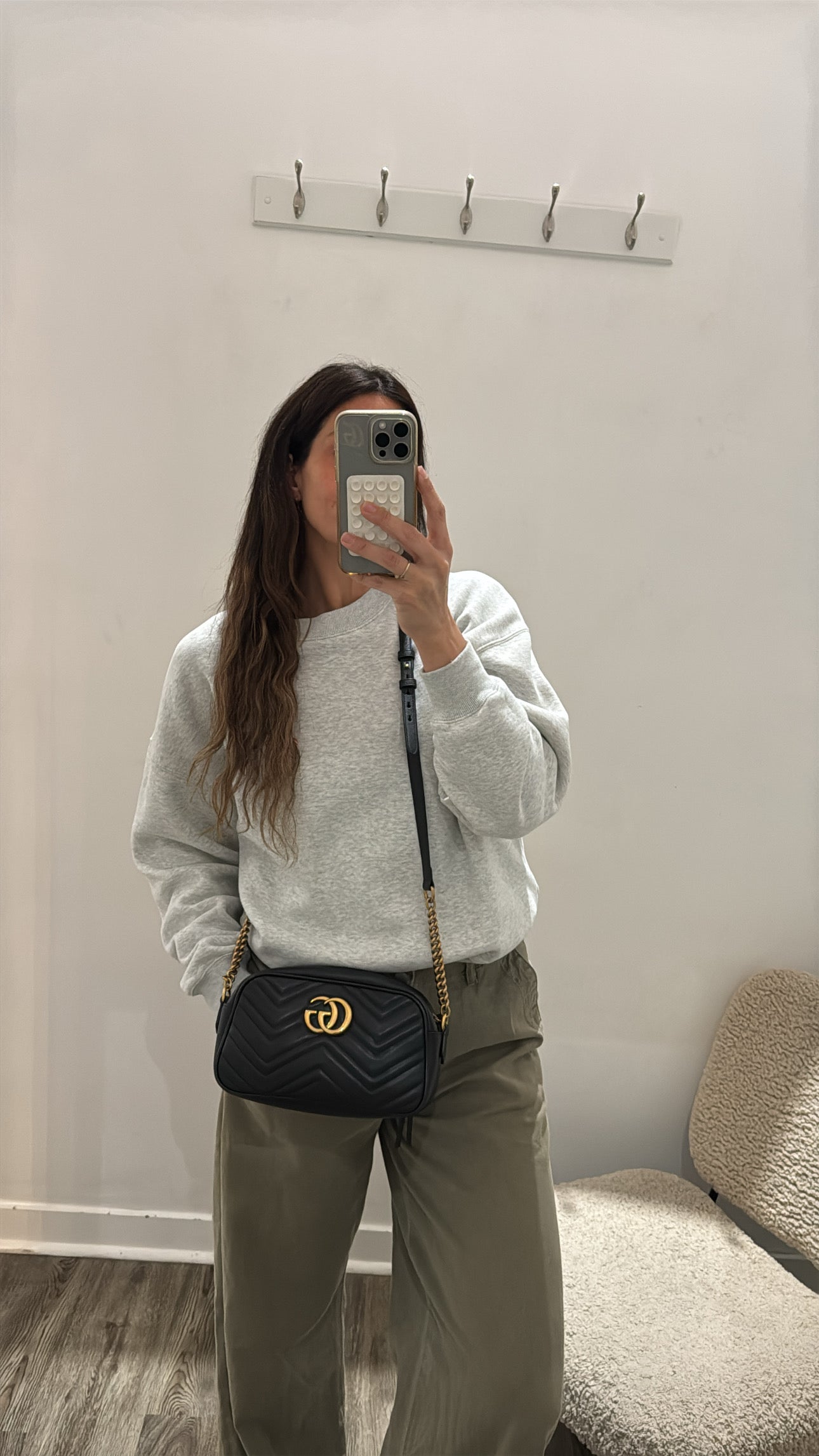 Gucci GG Matelassé Small Camera Bag, Black