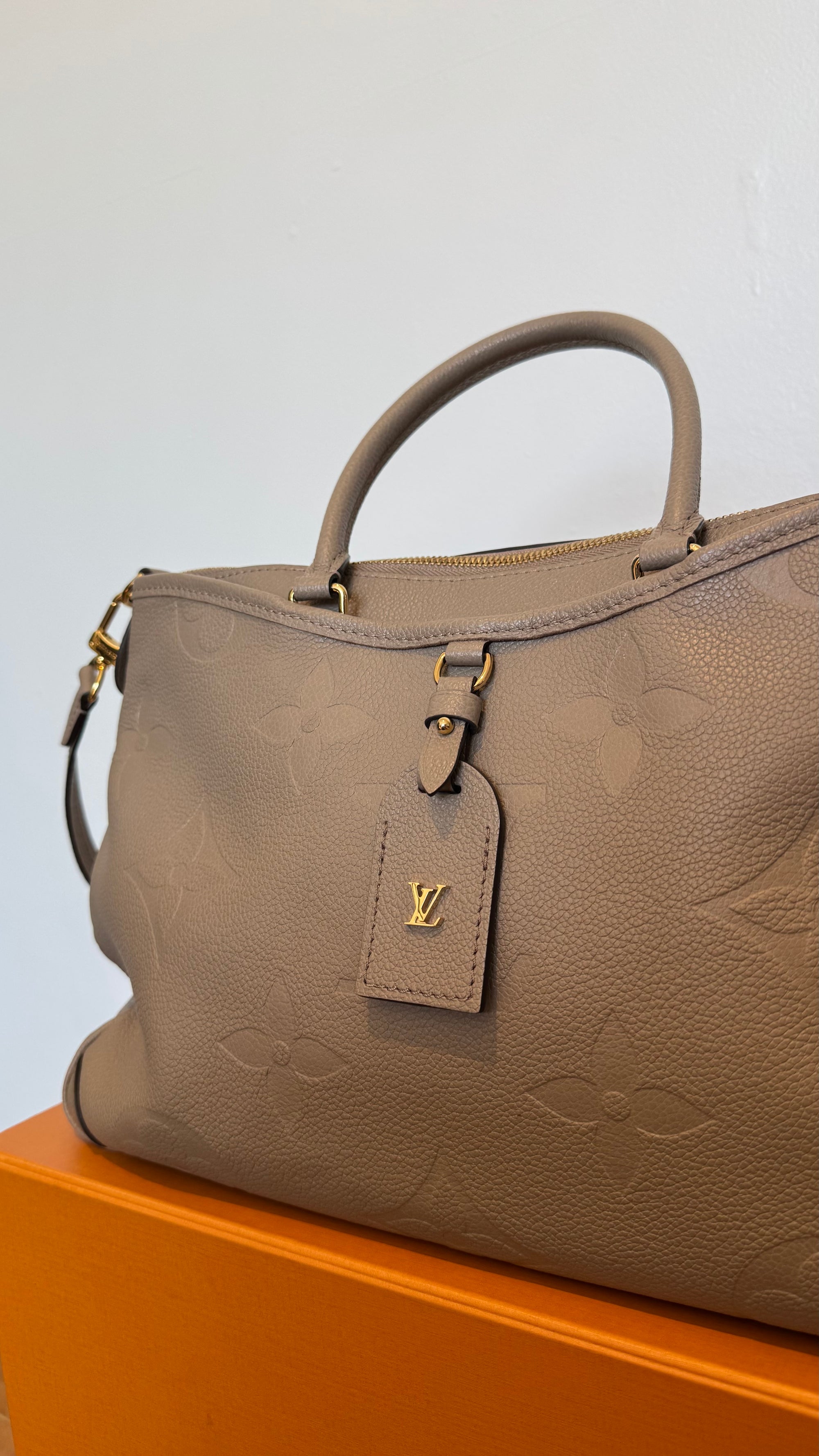 Louis Vuitton Trianon MM Handbag, Tourterelle Grey