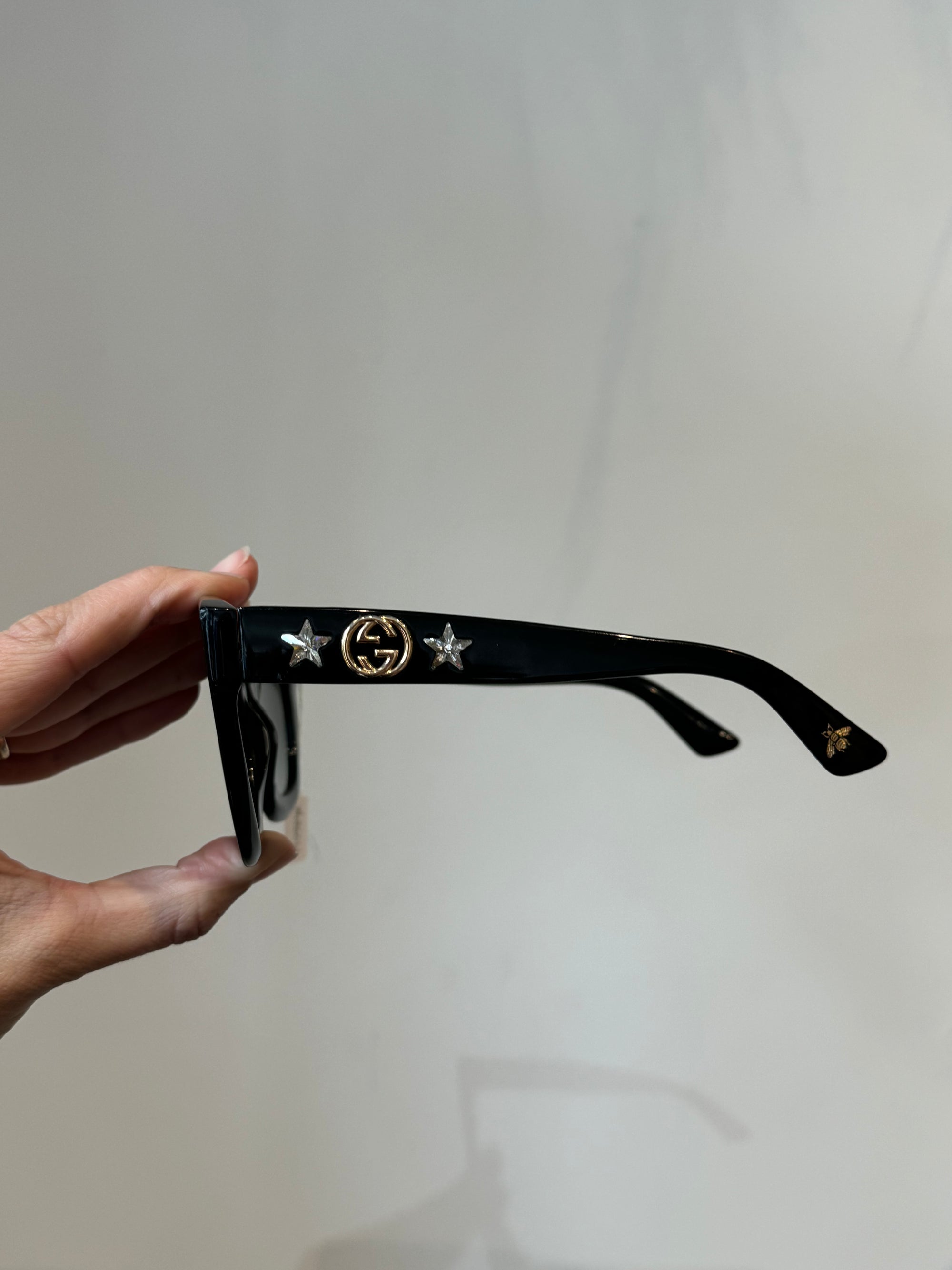 Gucci Cat Eye Star Sunglasses, Black