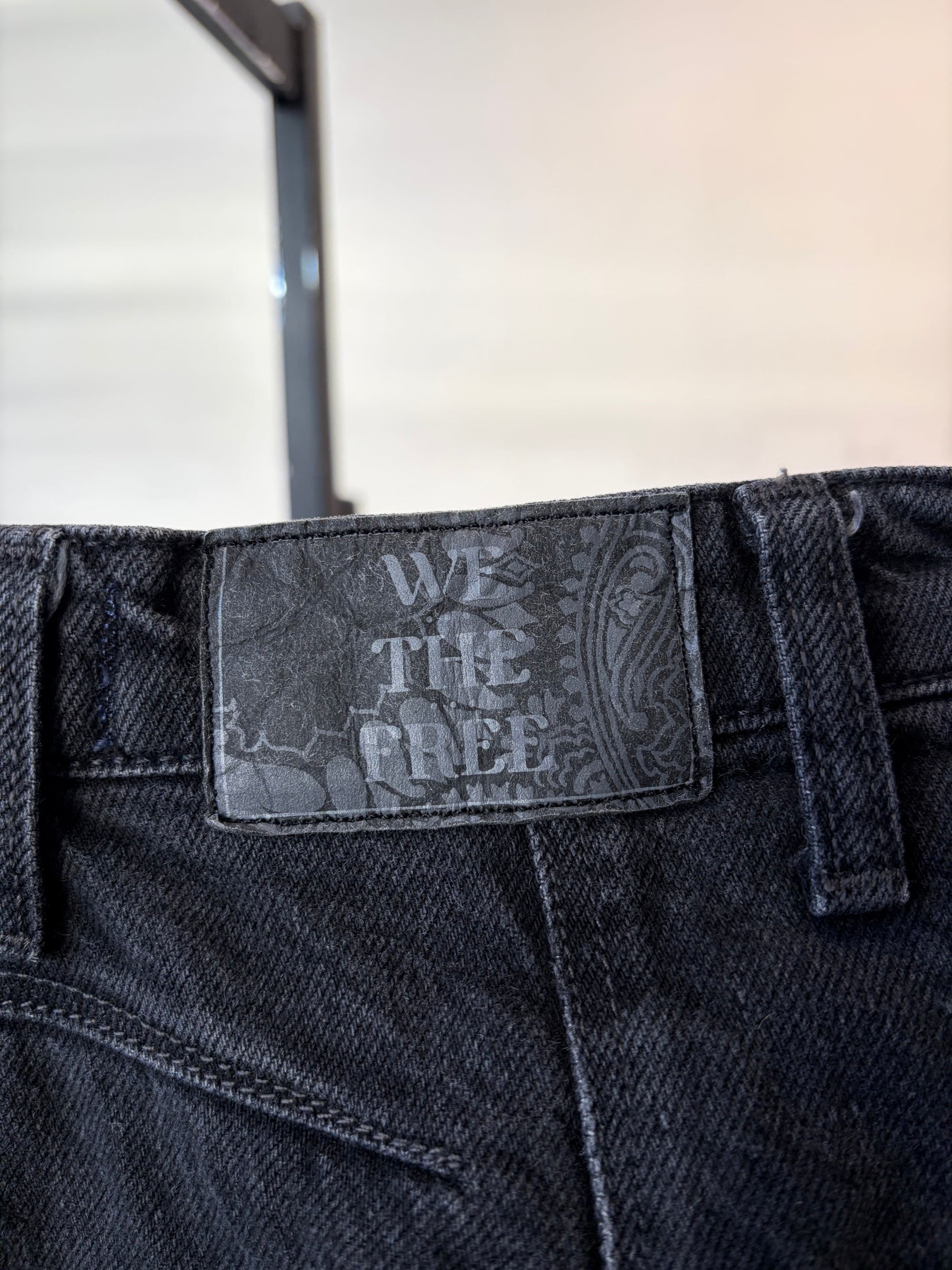 Free People Barrel Jeans, Black, 26