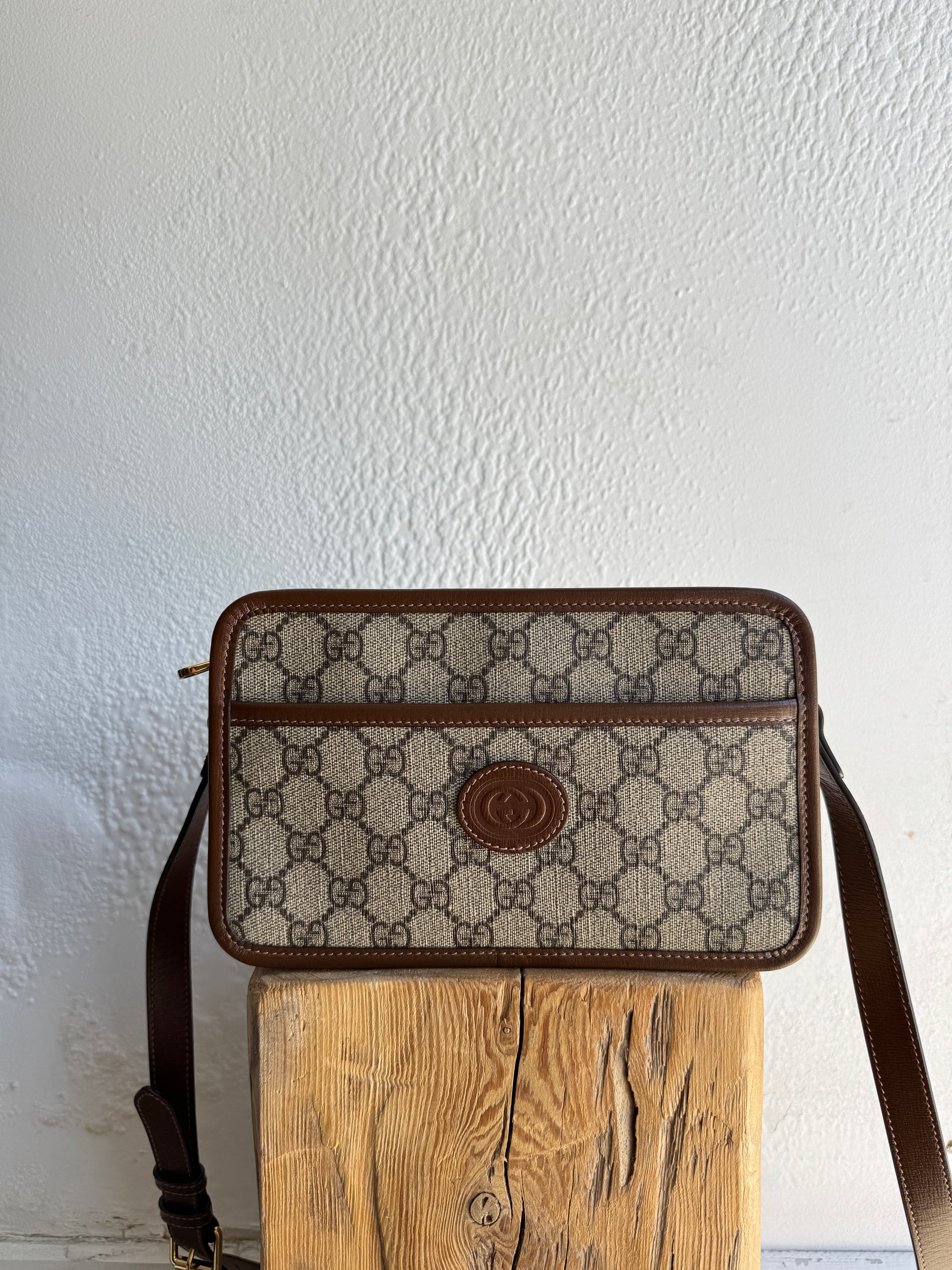 Gucci GG Mini Messenger Crossbody Bag, Brown