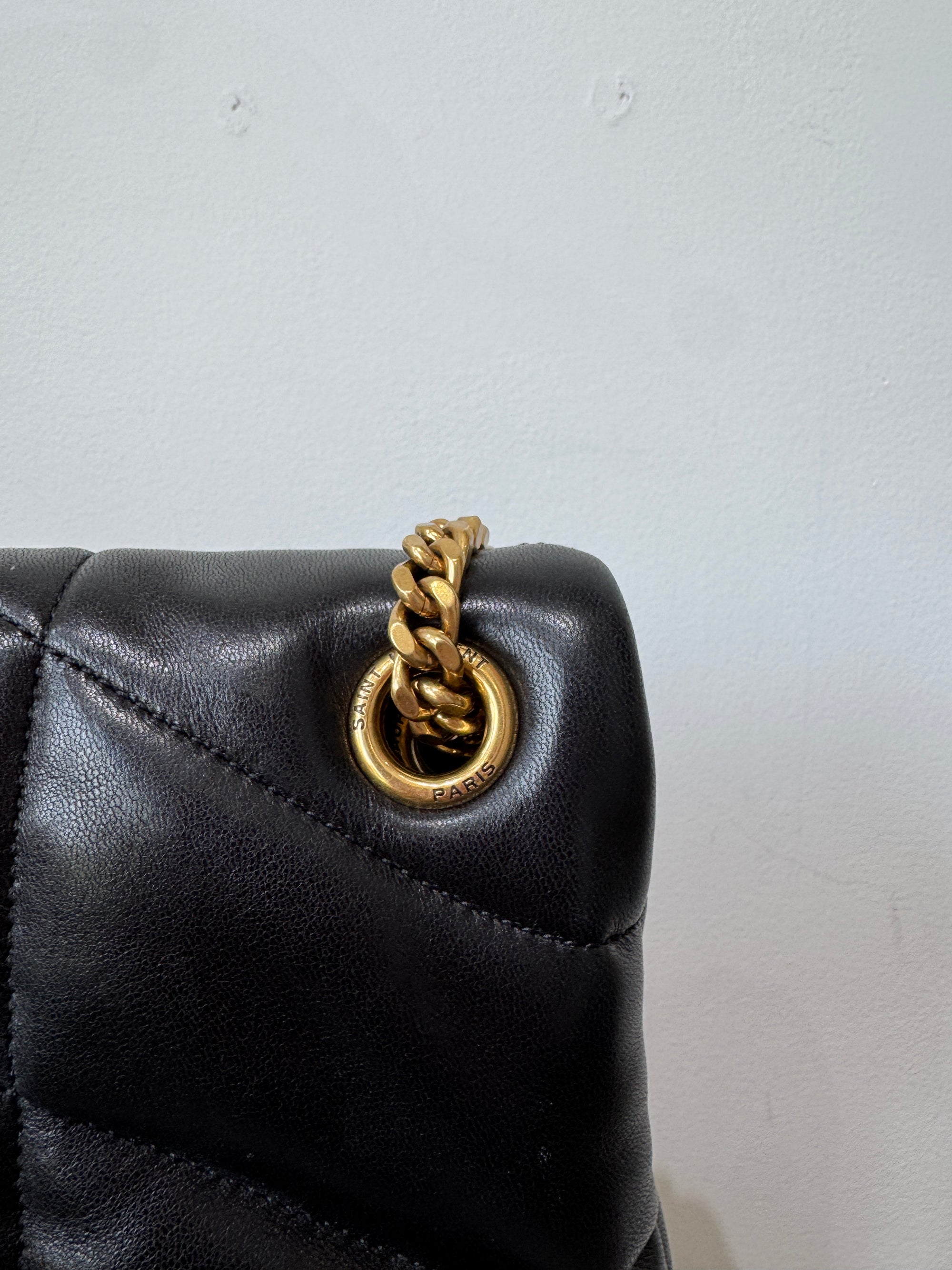 Yves Saint Laurent Small Lou Lou Puffer, Black