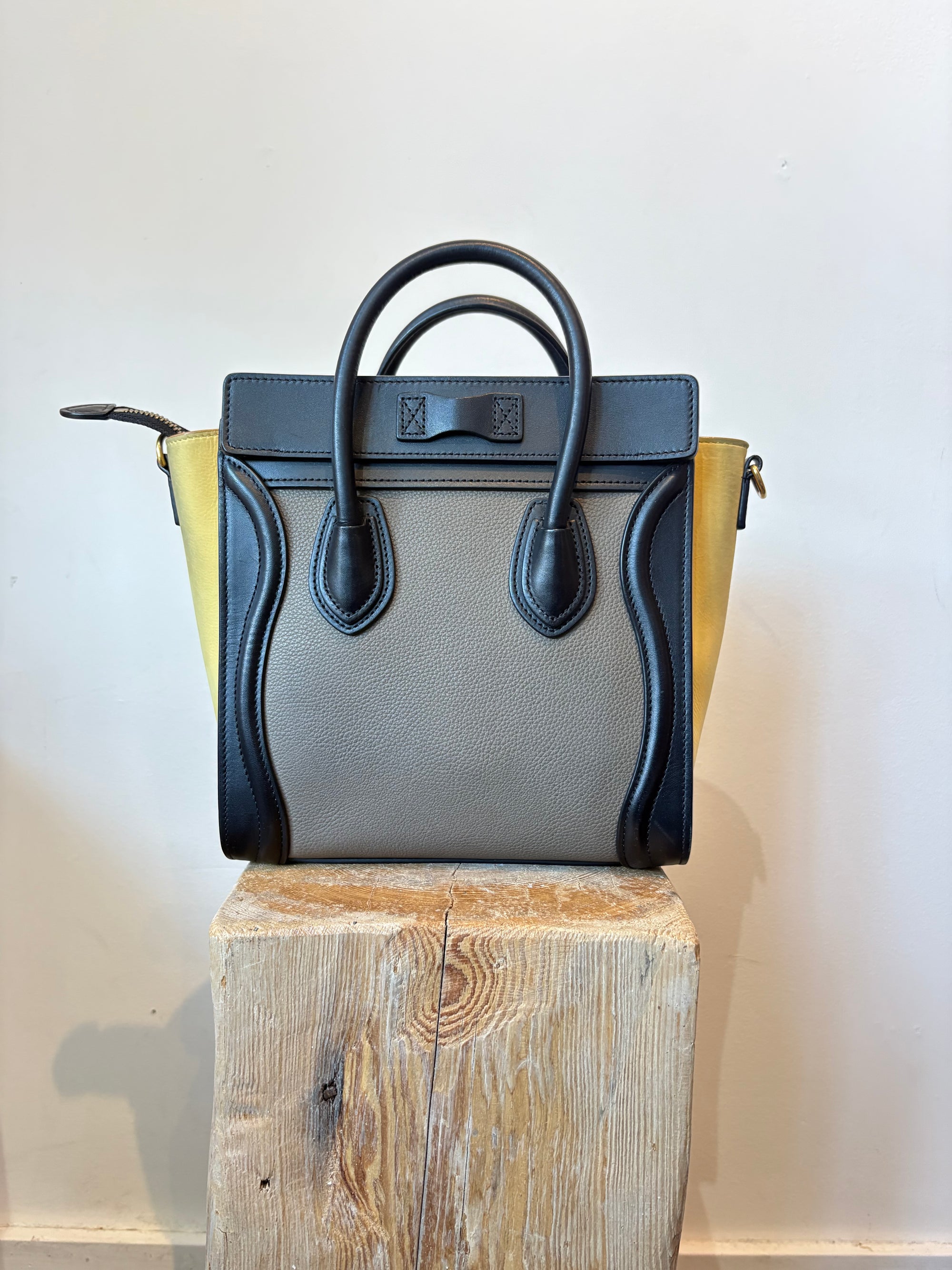 Celine Tricolor Luggage Nano Handbag