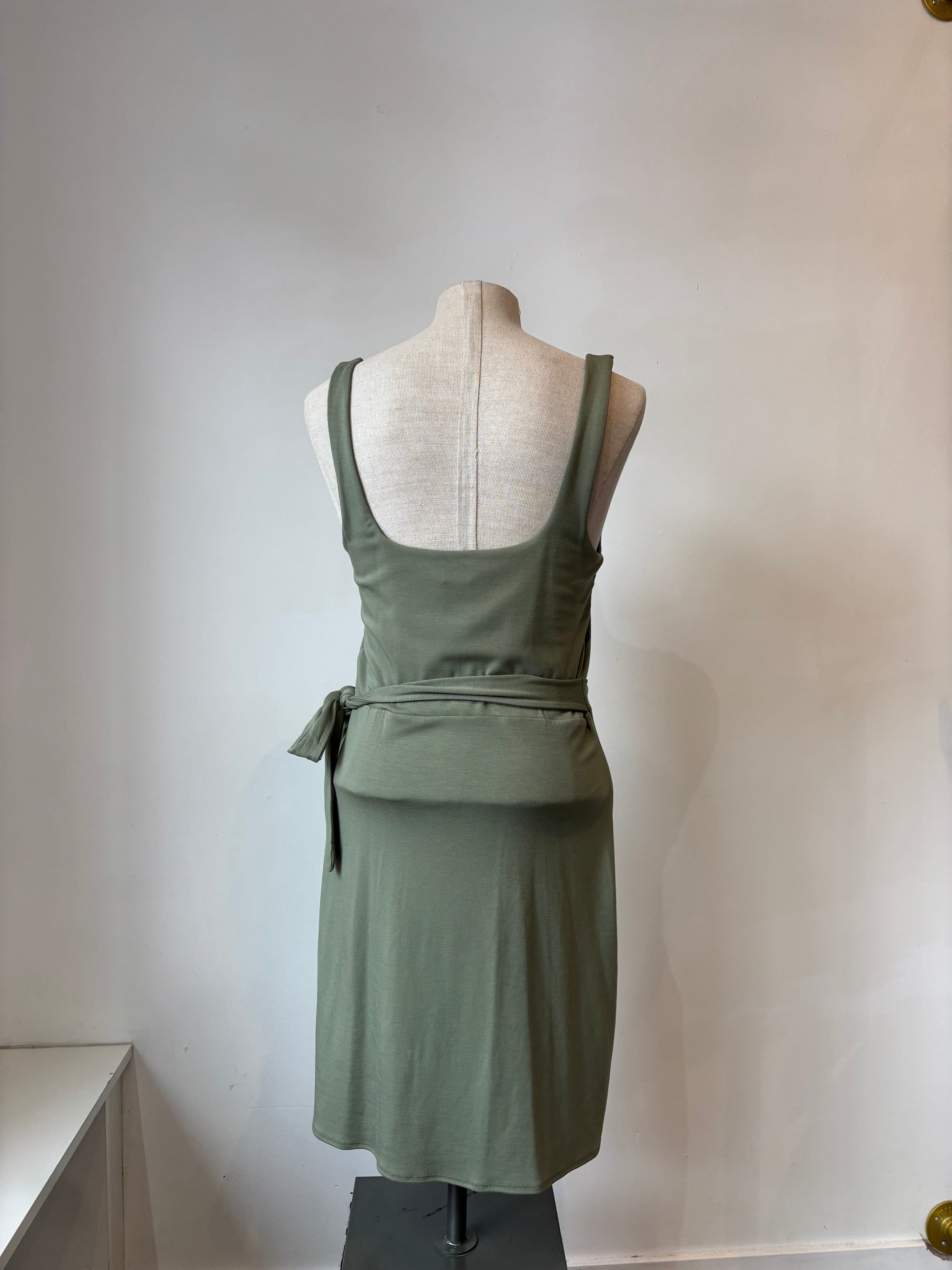 Wilfred mini wrap dress, Green, size Large