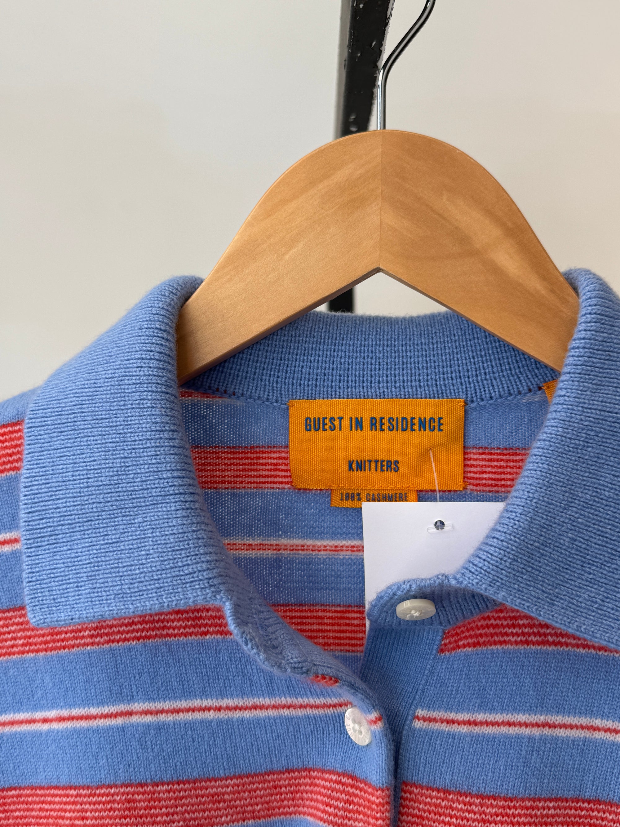 Guest in Residence Cashmere Polo Sweater Blue, XS