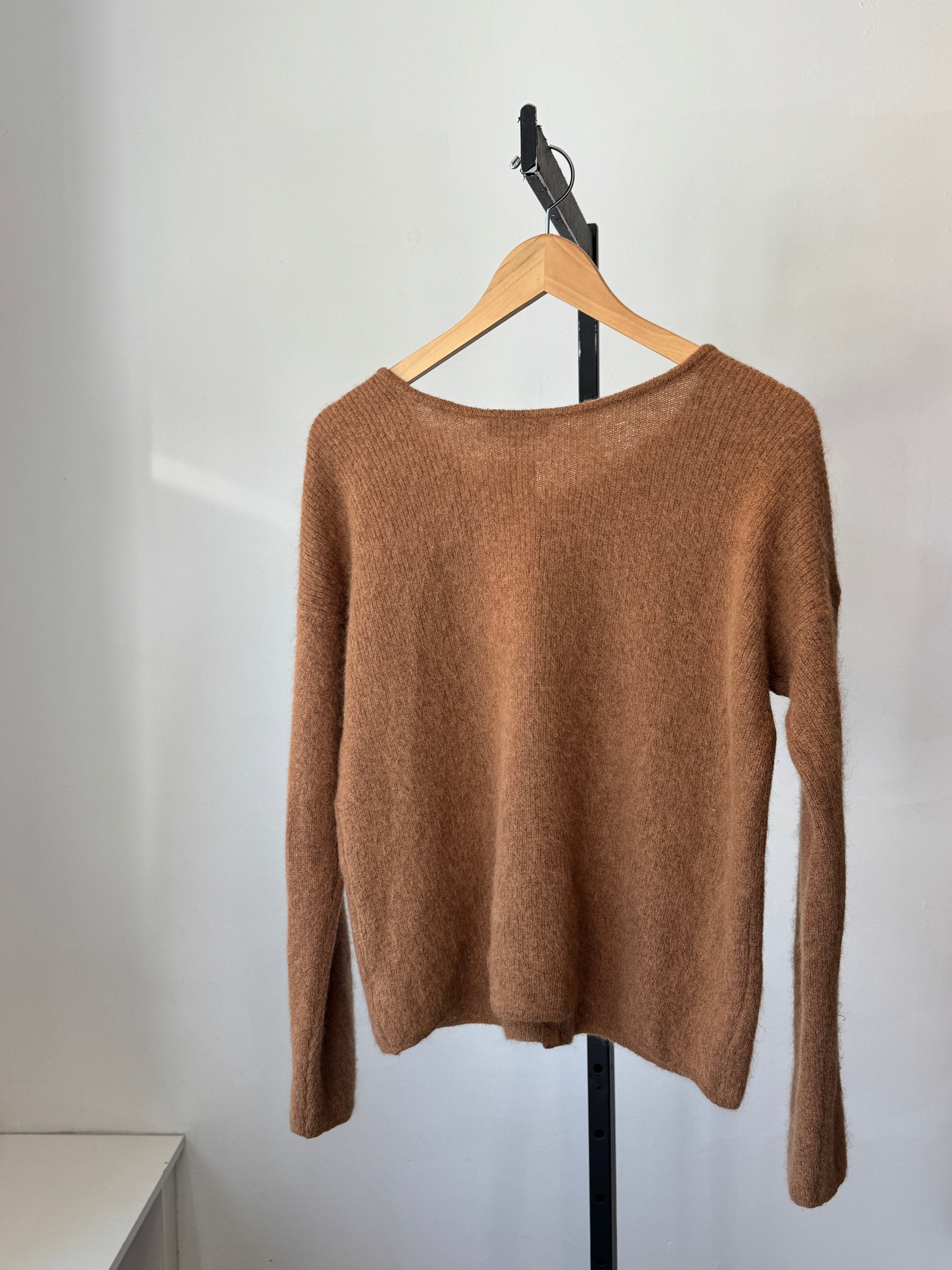 Sezane Gaspard Cardigan, brown, medium