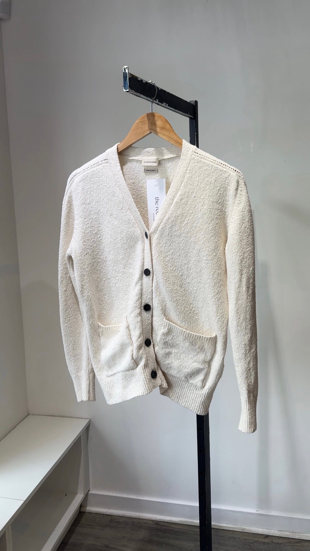 By Malene Birger Cream Knit Button Cardigan, size M