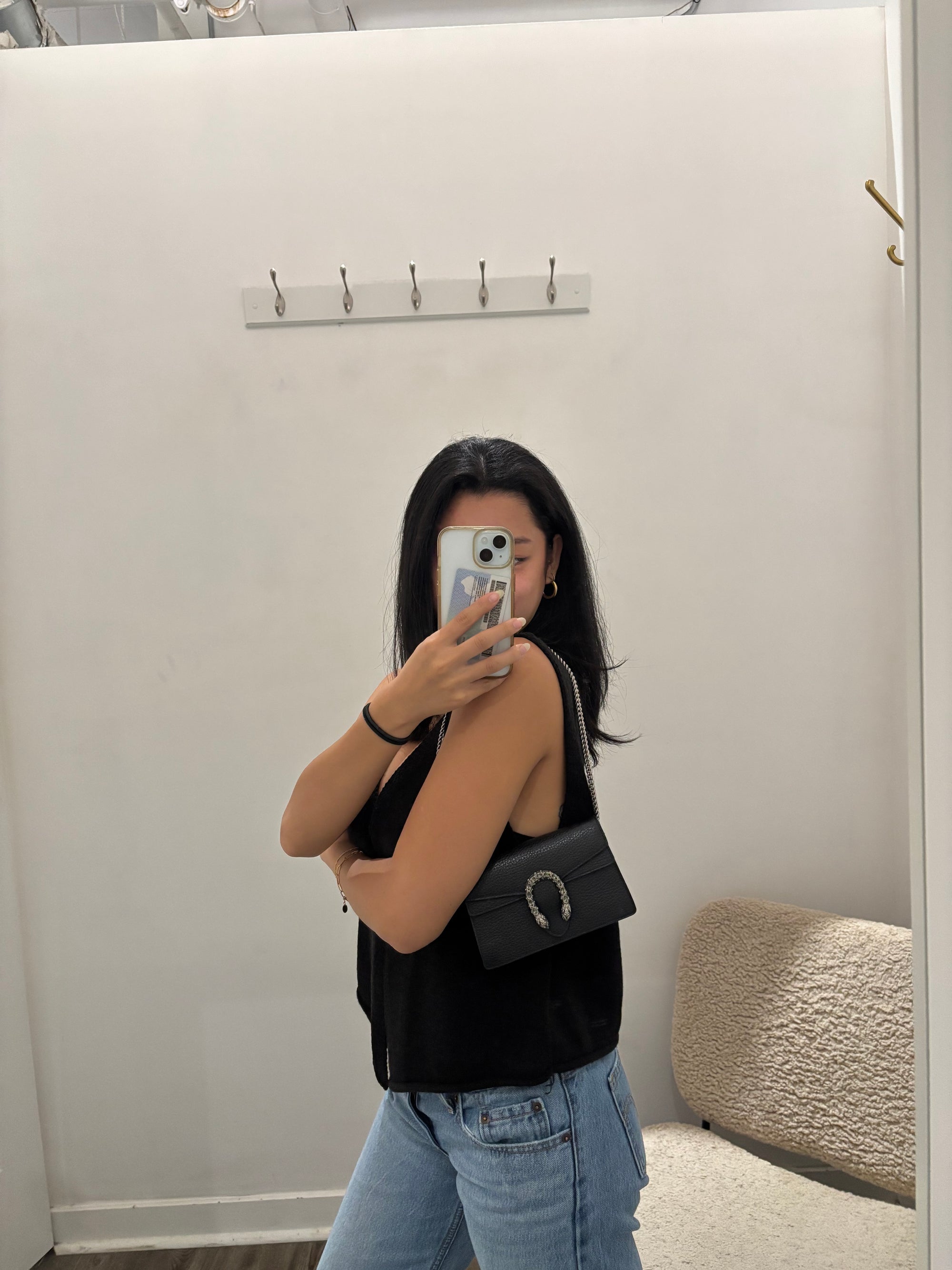 Gucci Dionysus Mini Handbag on Chain, Black