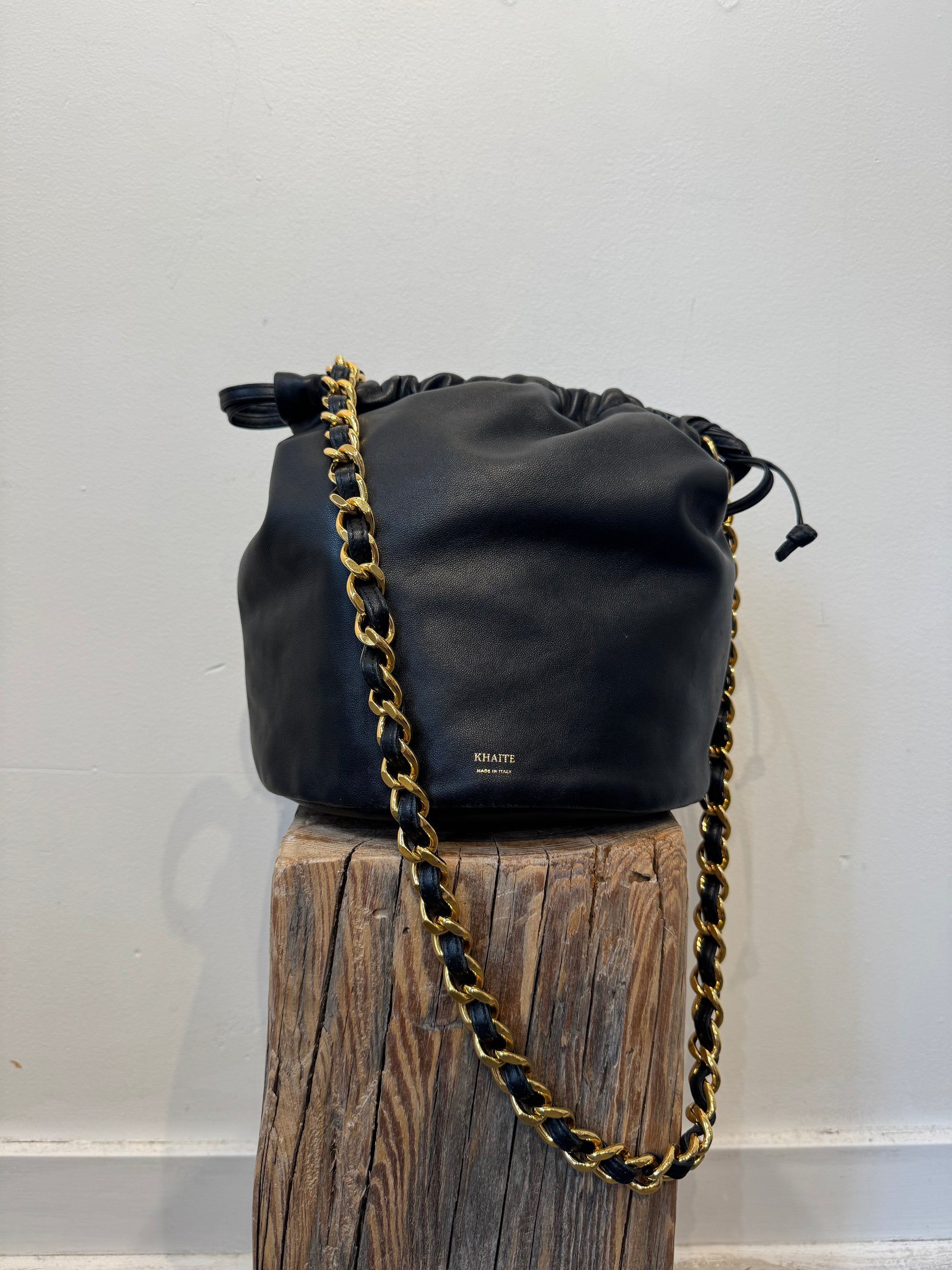 Khaite Medium Aria Bucket Bag, Black