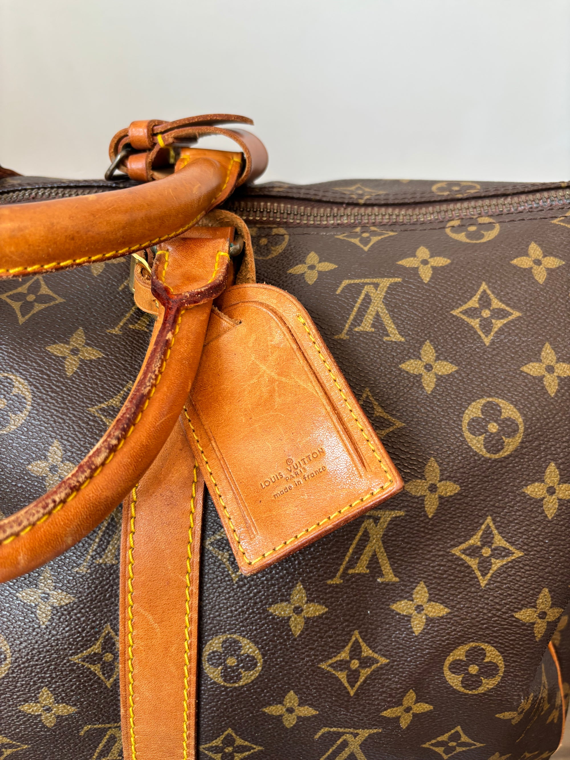 Louis Vuitton Brown Monogram Vintage Keepall 45