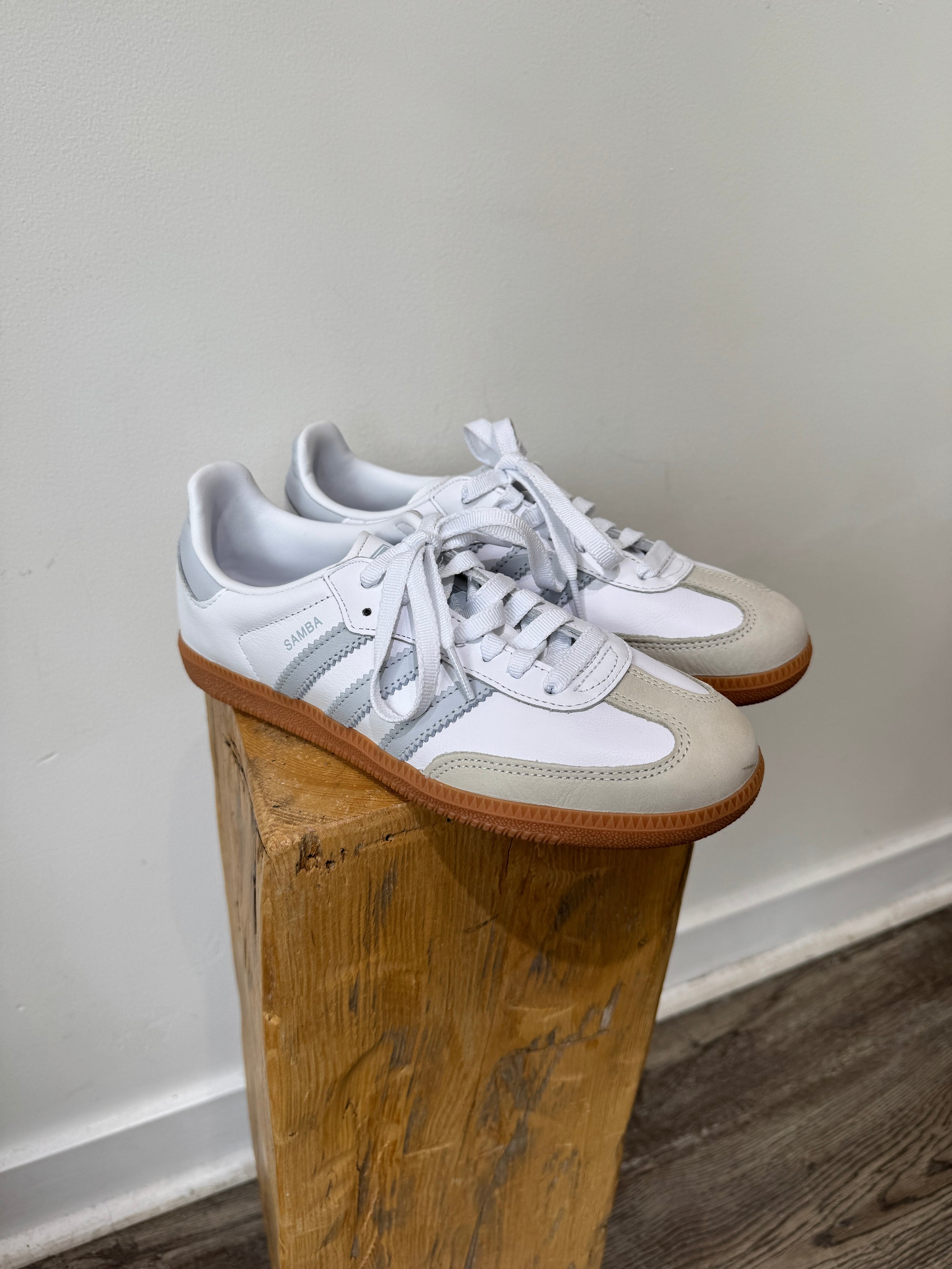 Adidas Samba, White/Blue, 7