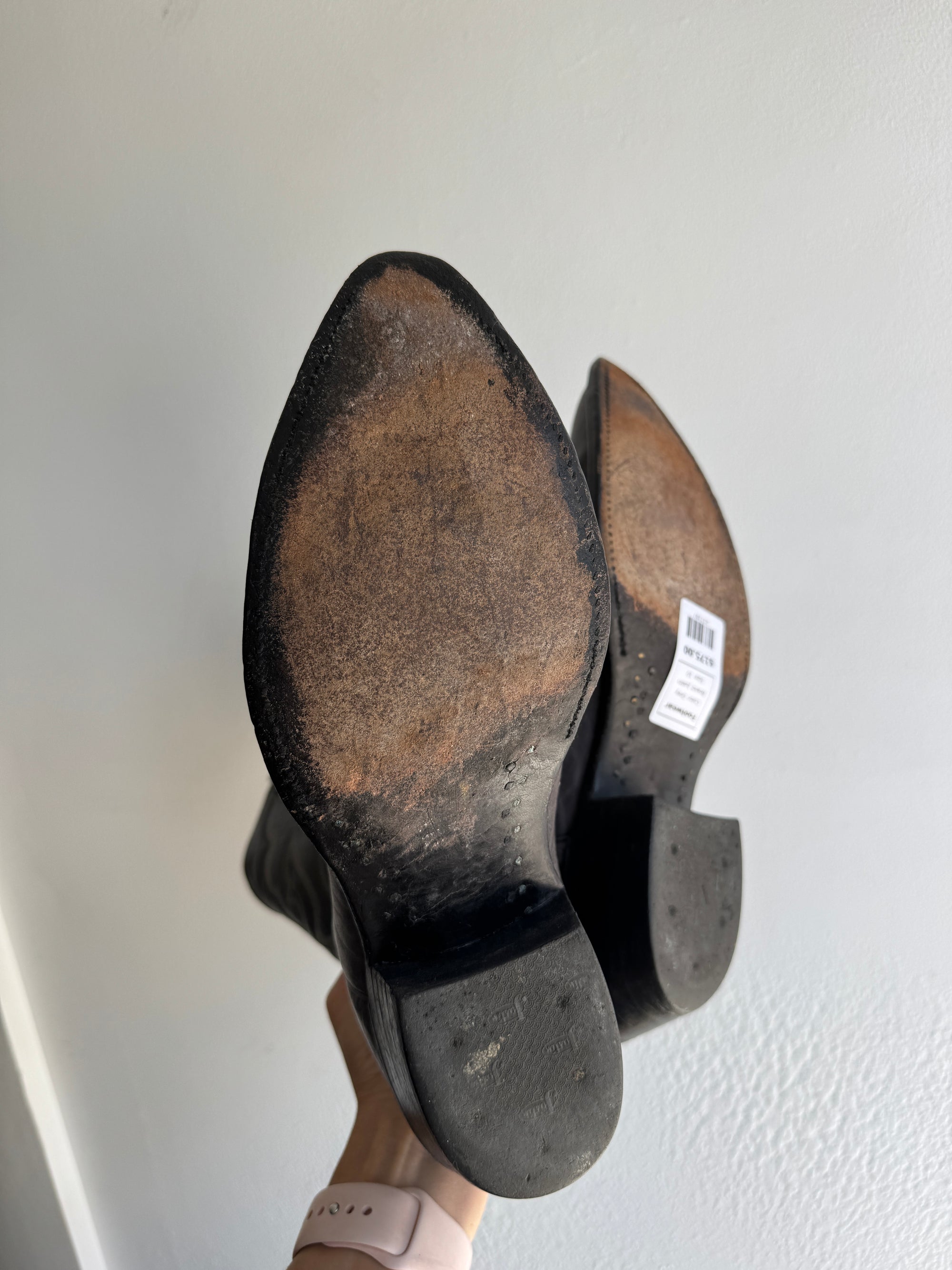Justin leather western boots, Grey, 10