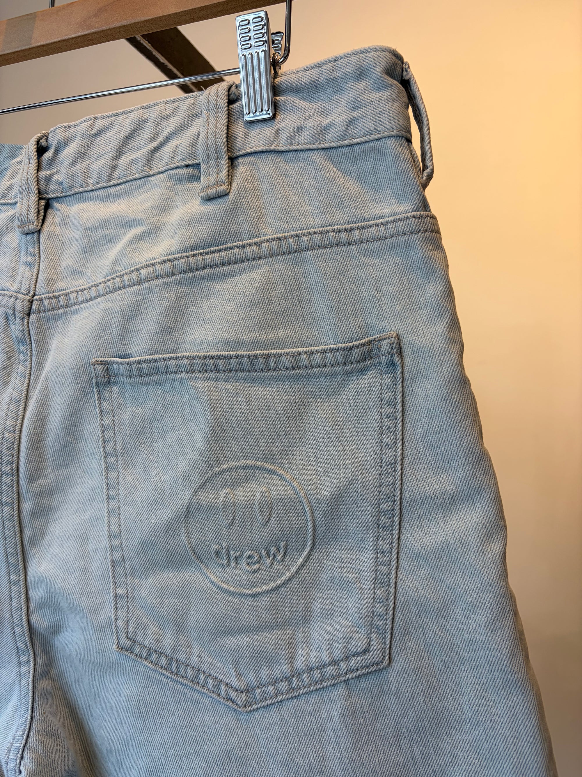 Drew House Smiley Denim Short Bleach Washed, 34