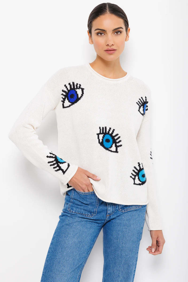 Lisa Todd Eyes on You cream sweater, Small