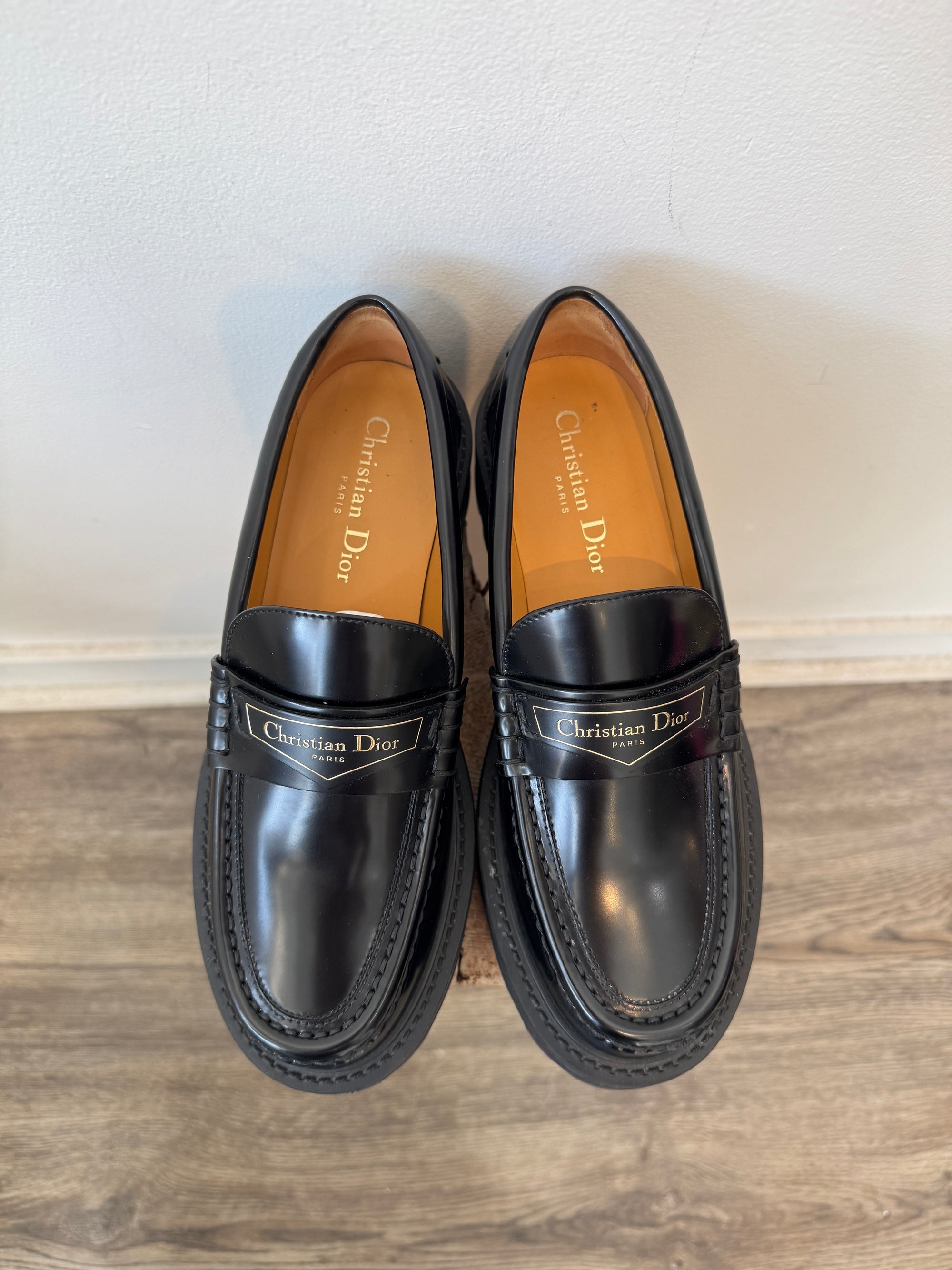 Christian Dior Boy Loafers, Black, 37