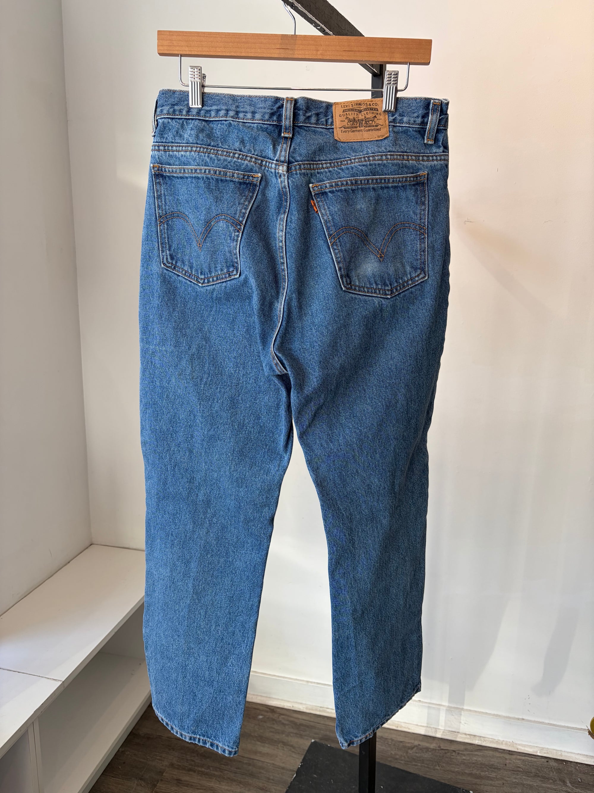 Levi’s 2005 Y2K Orange Tab Denim, Blue, Fit size 30-31 waist