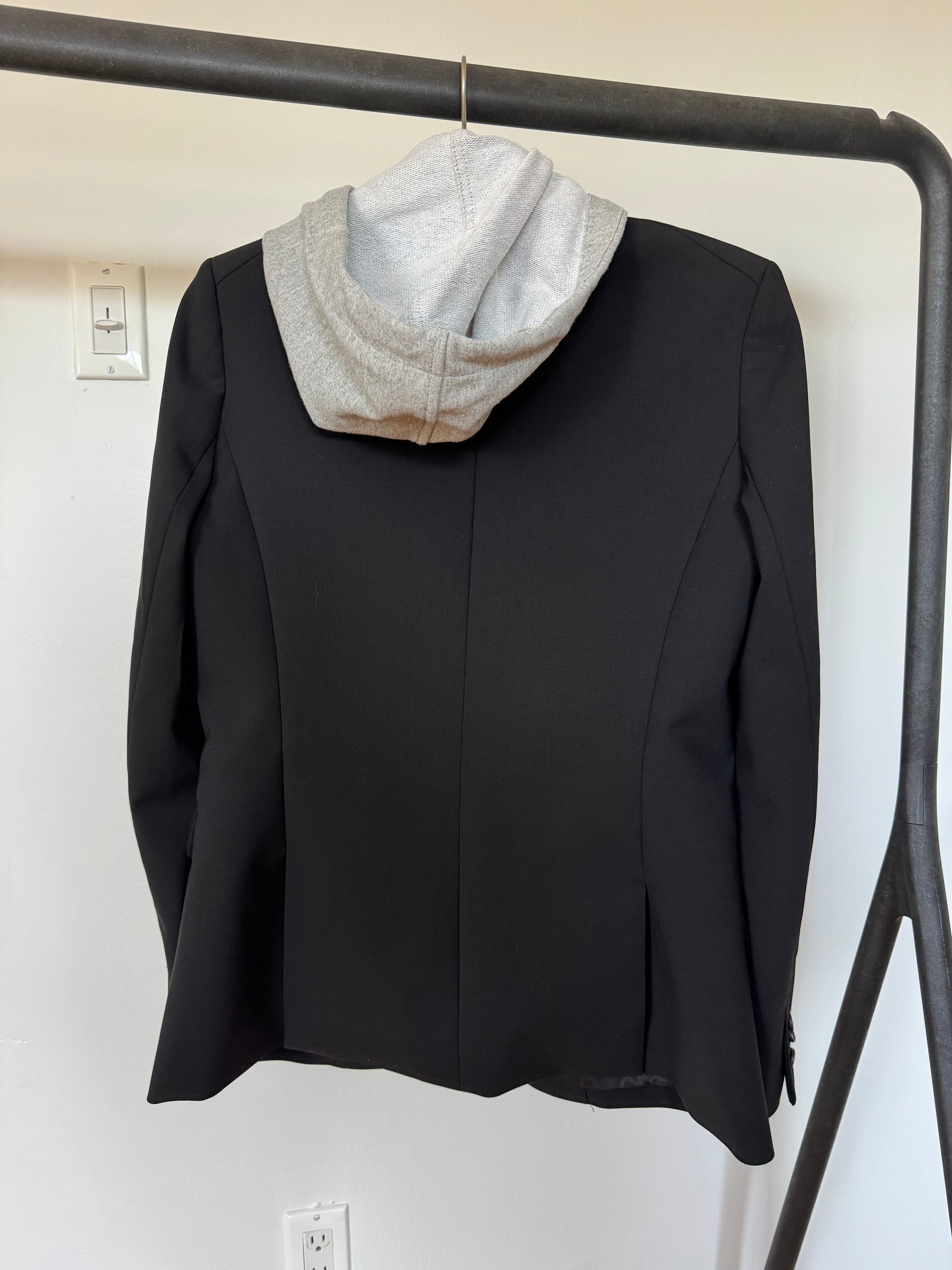 Veronica Beard, Blazer with Dickey insert, Black and grey, 6