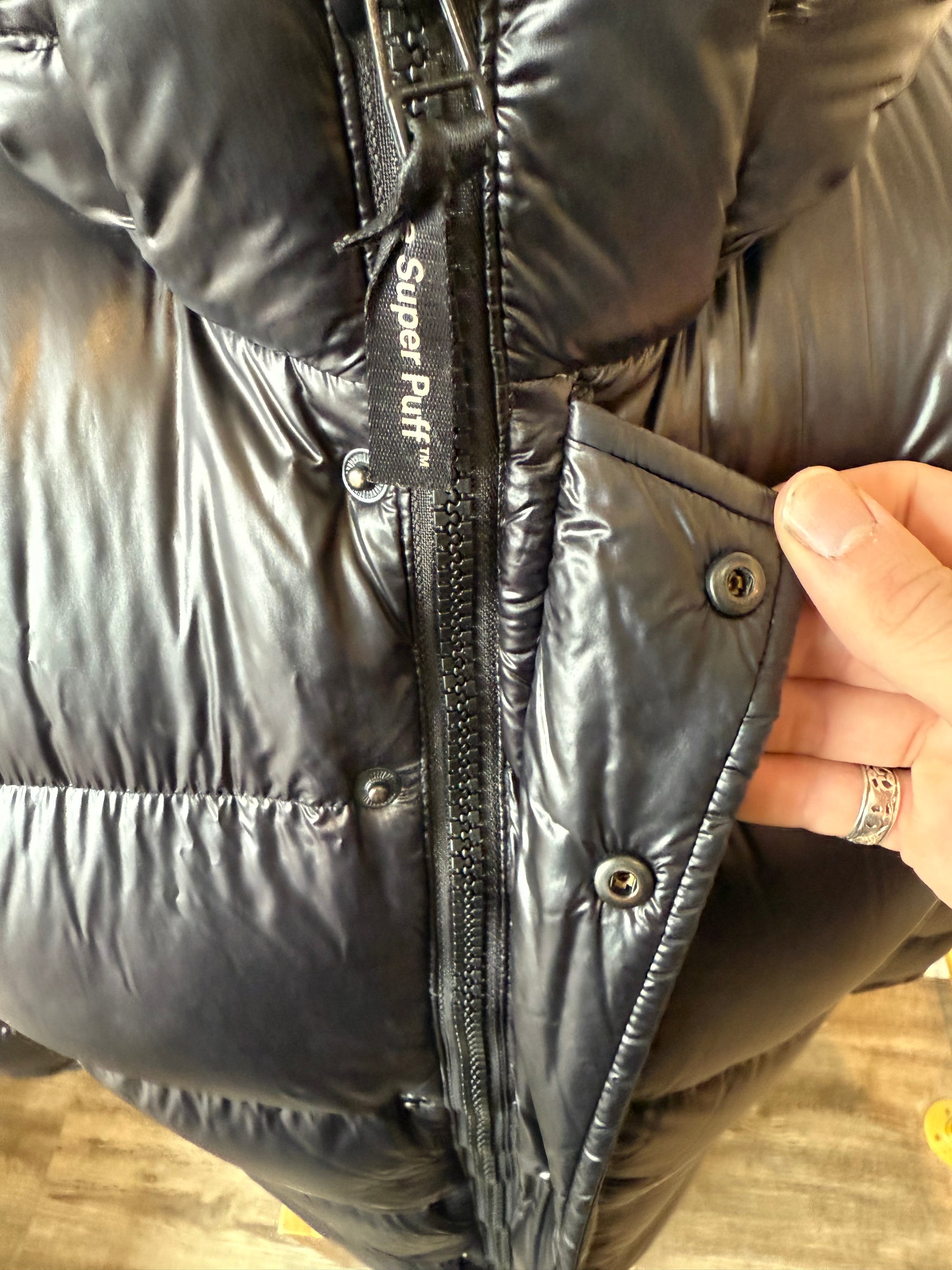 The SuperPuff Coat, Hi Gloss Black, XS
