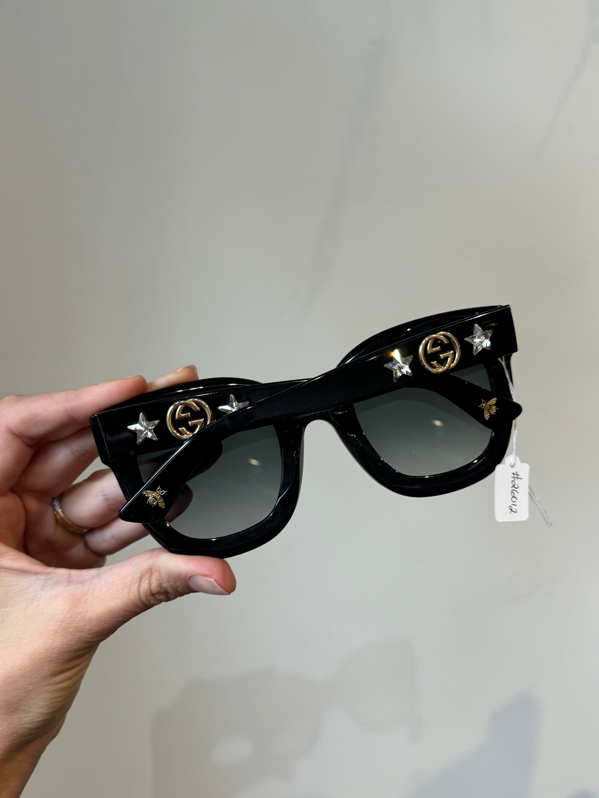 Gucci Cat Eye Star Sunglasses, Black