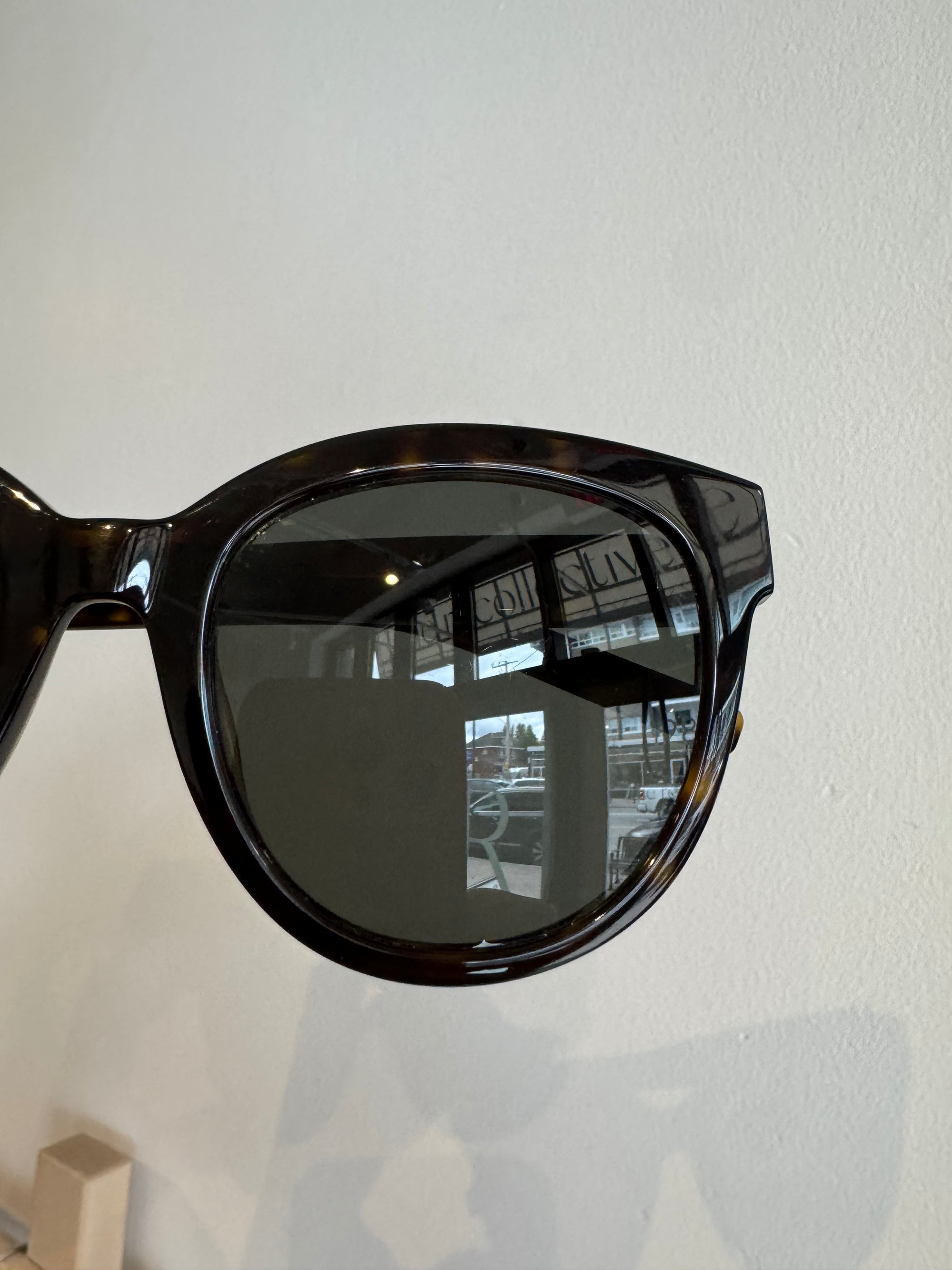 Yves Saint Laurent Tortoise Round Sunglasses