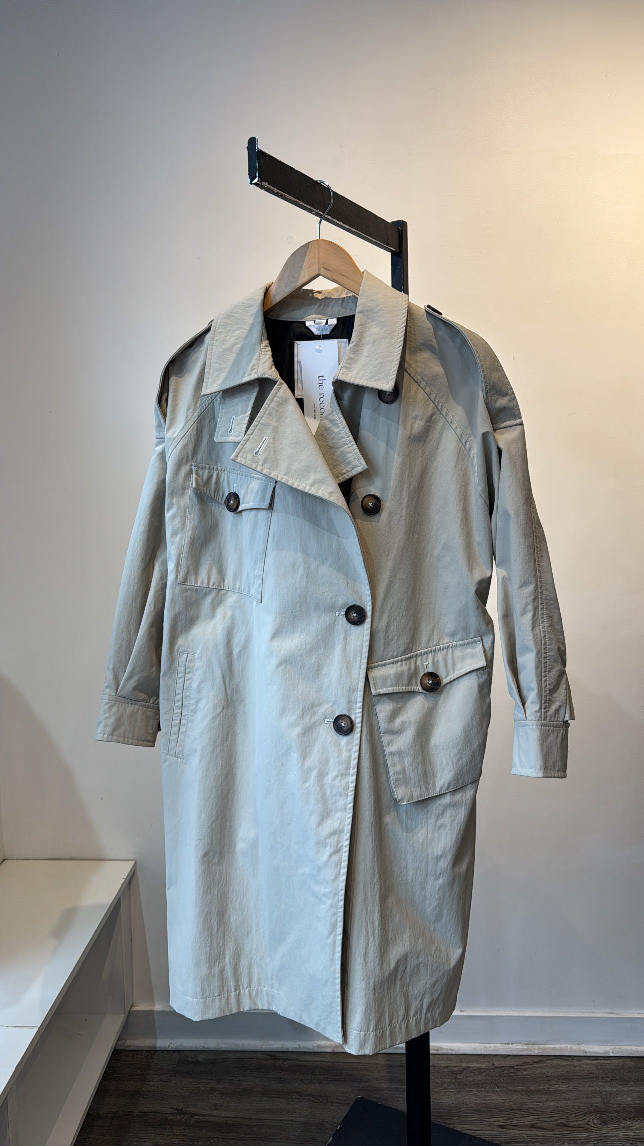 Sosken Studios belted nylon jacket, Cream, 1