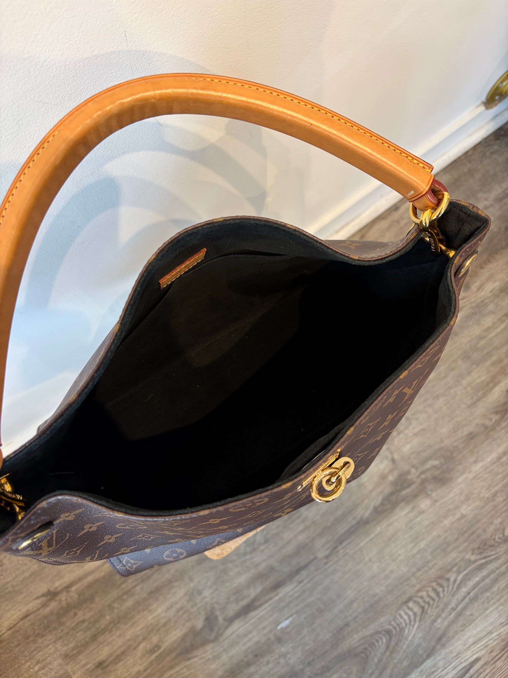 Louis Vuitton Monogram Gaia Handbag, Brown/Black