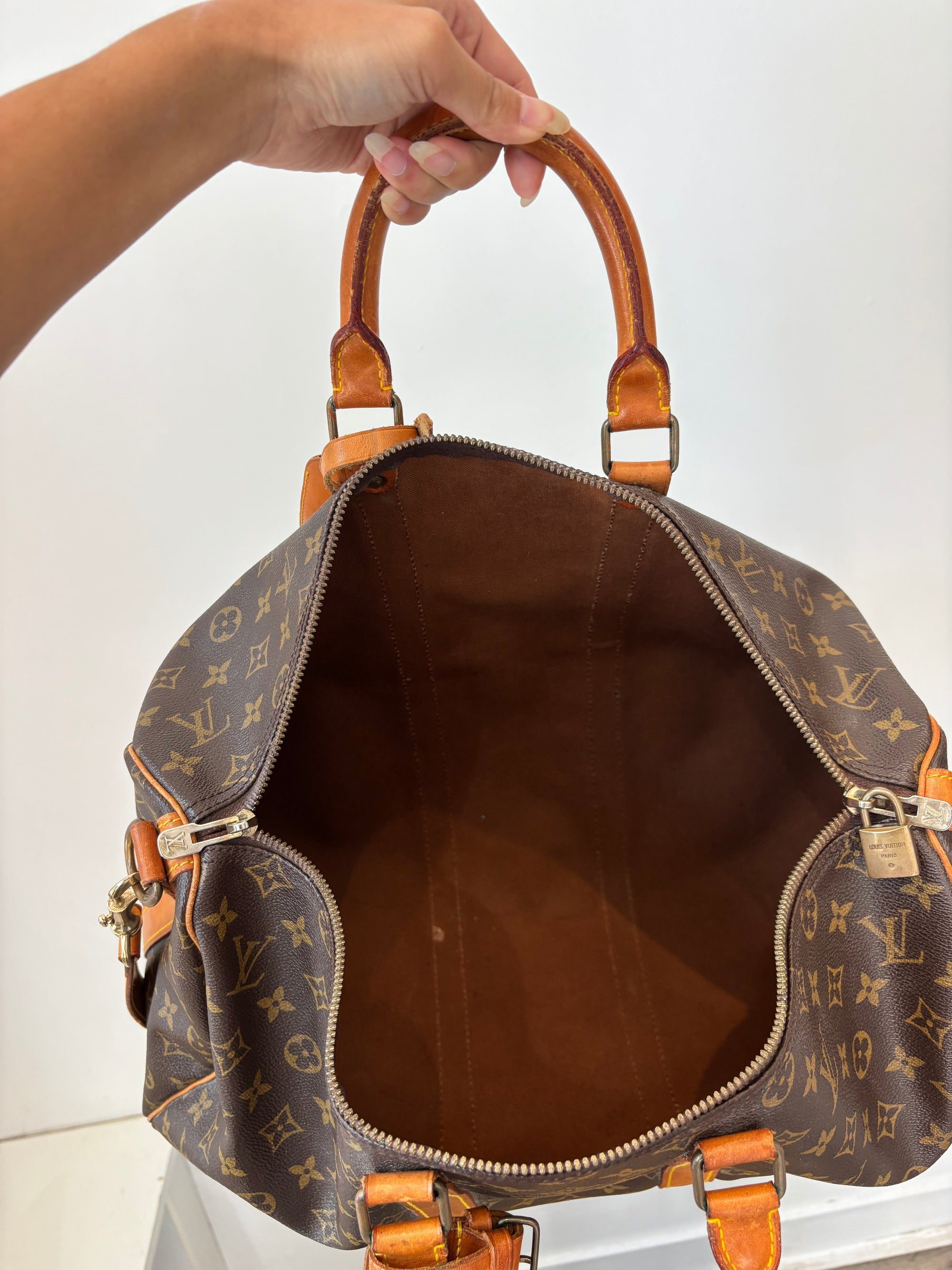 Louis Vuitton Brown Monogram Vintage Keepall 45
