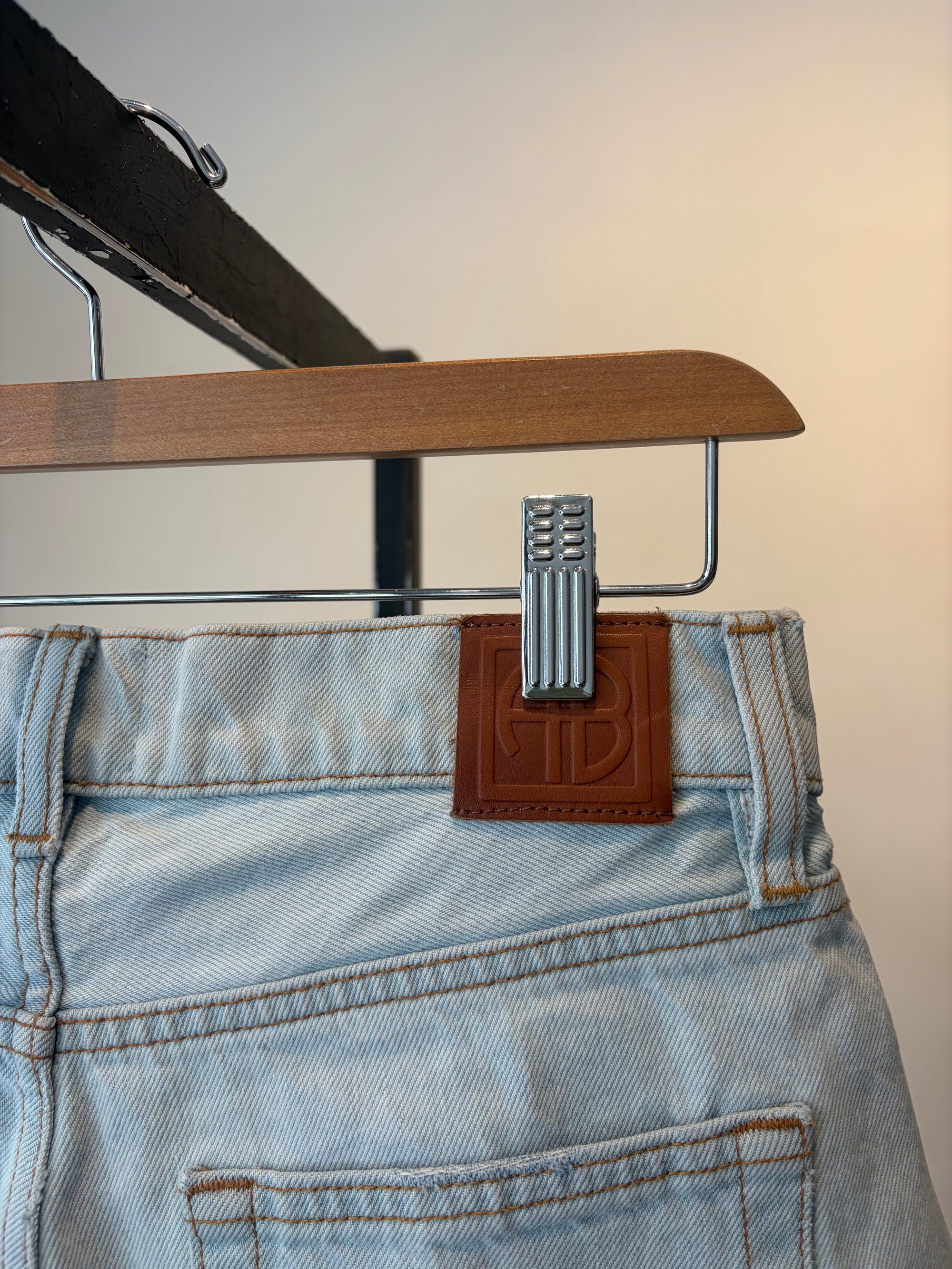 Anine Bing denim shorts, Light Blue, 24