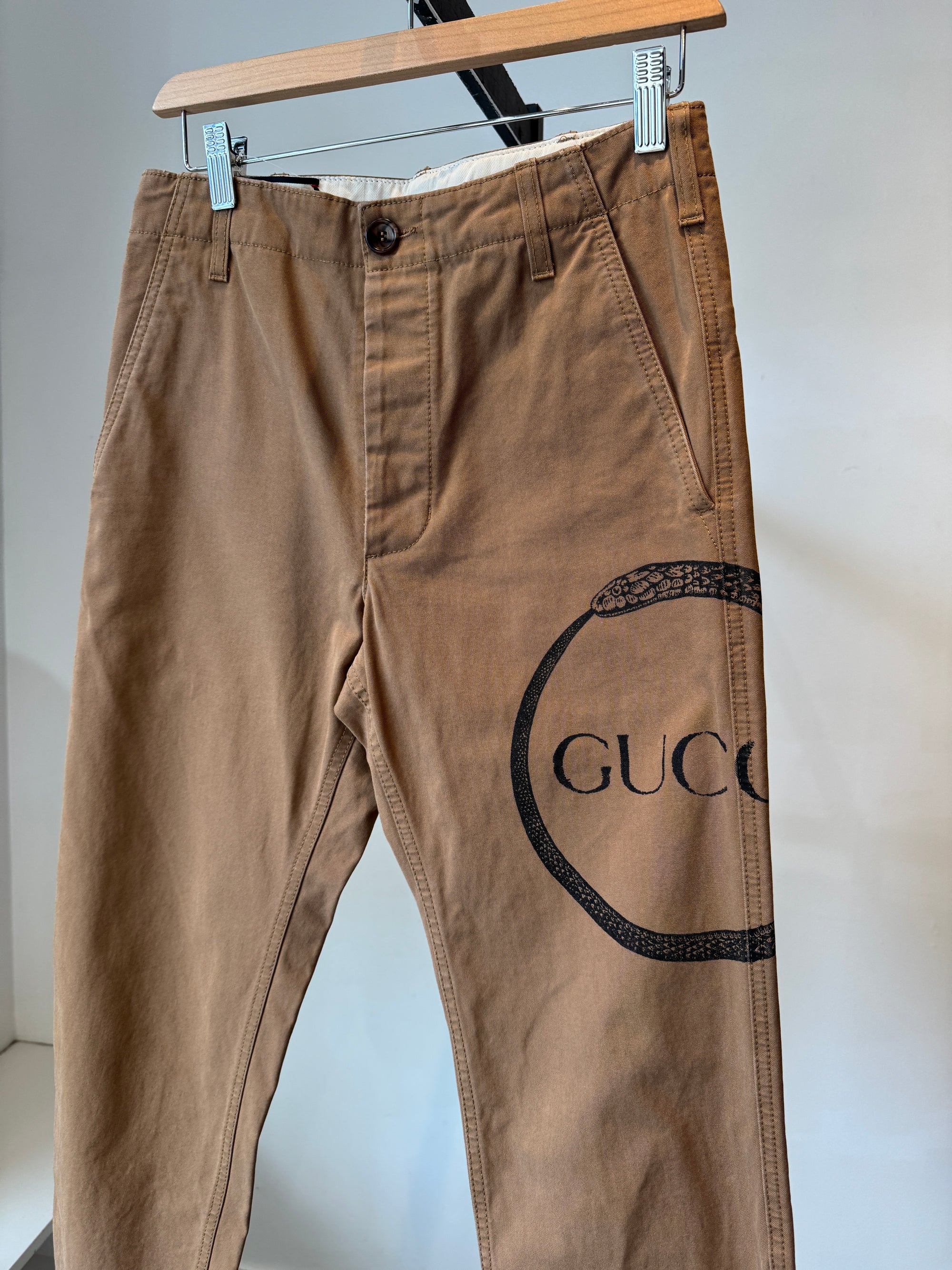 Gucci Tan Logo Trousers, 2