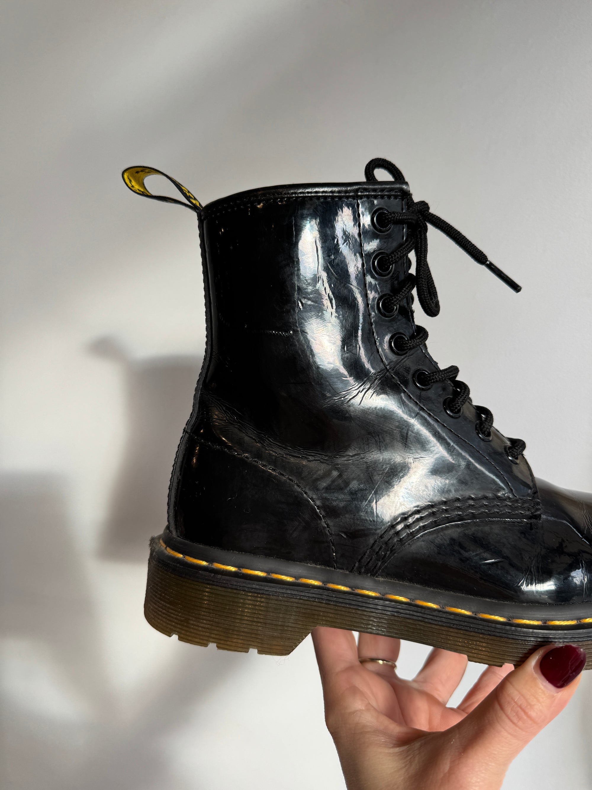 Dr. Martens Patent lace up boots, Footwear, Size 37