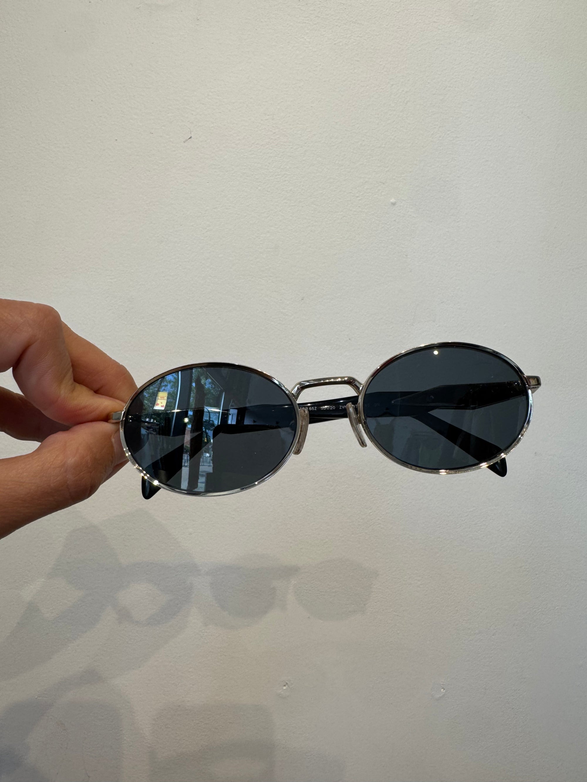 Prada oval sunglasses, Black/Gold