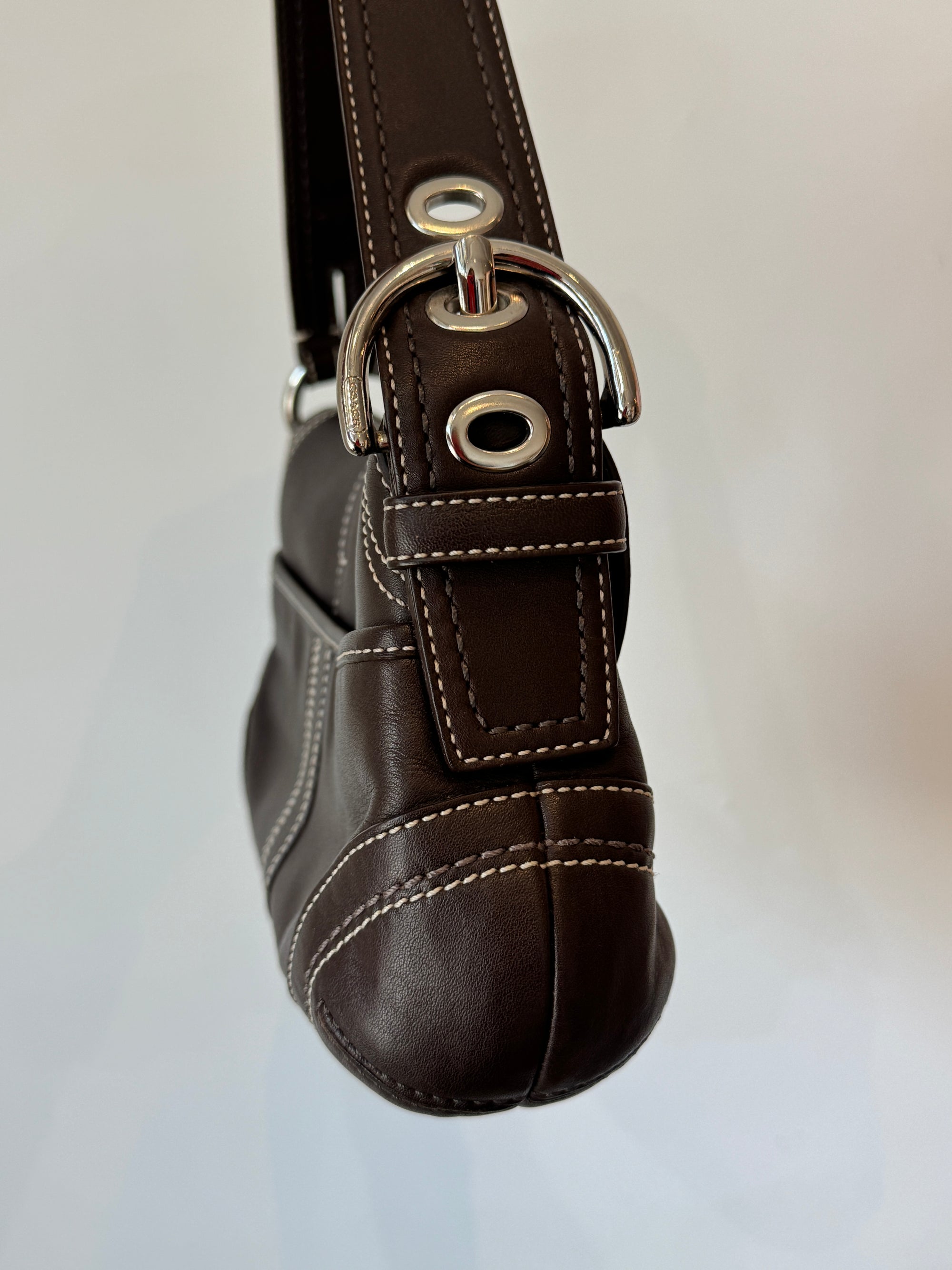 Coach Vintage Leather Soho Handbags Brown