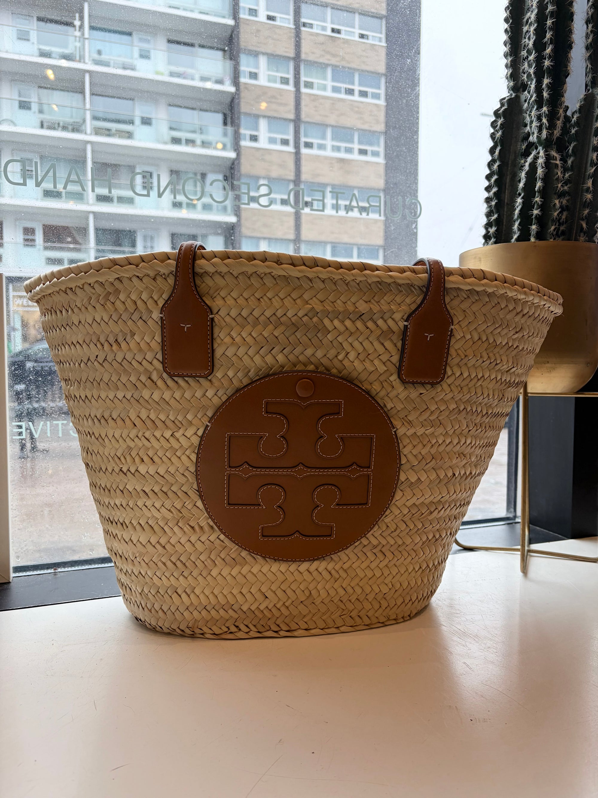 Tory Burch Large Ella Tote Bag, Rattan
