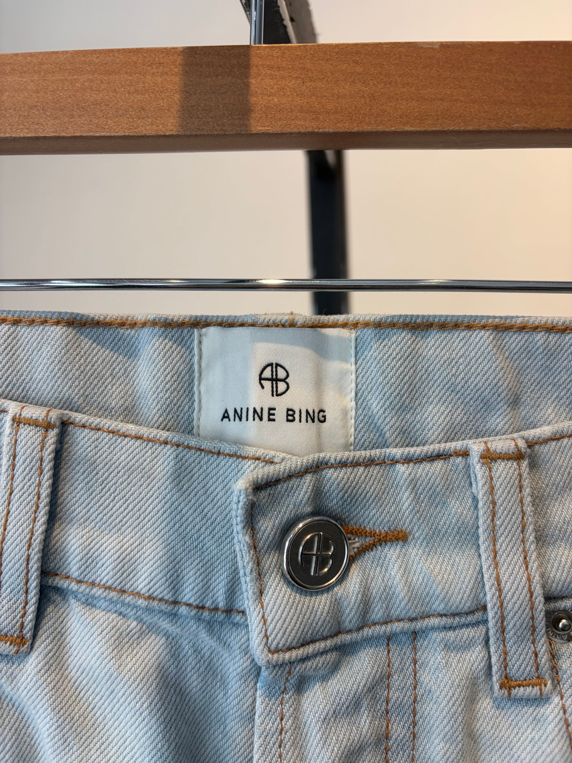 Anine Bing denim shorts, Light Blue, 24