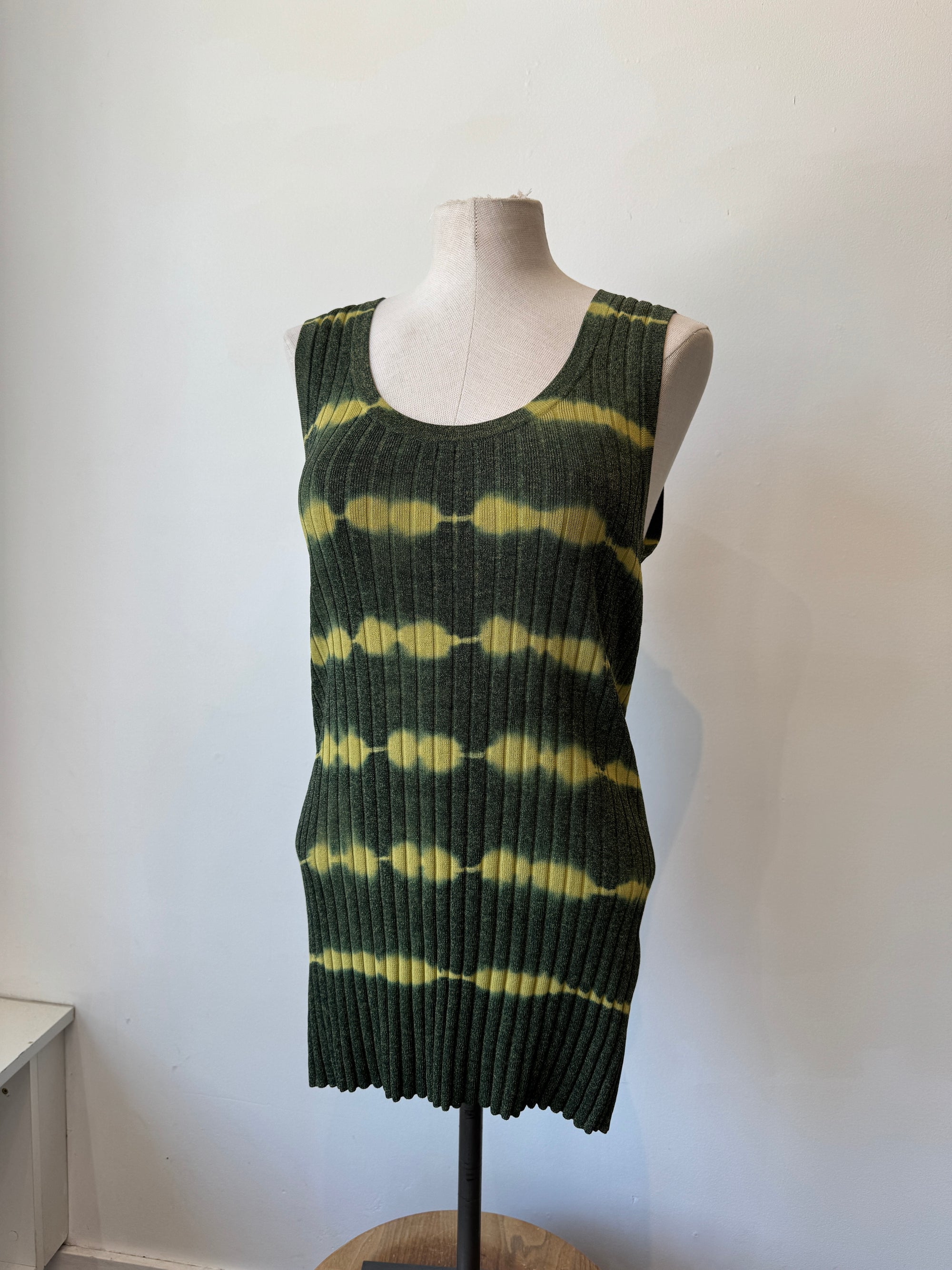 Sandro Paris tie dye tunic knit, Green, Medium