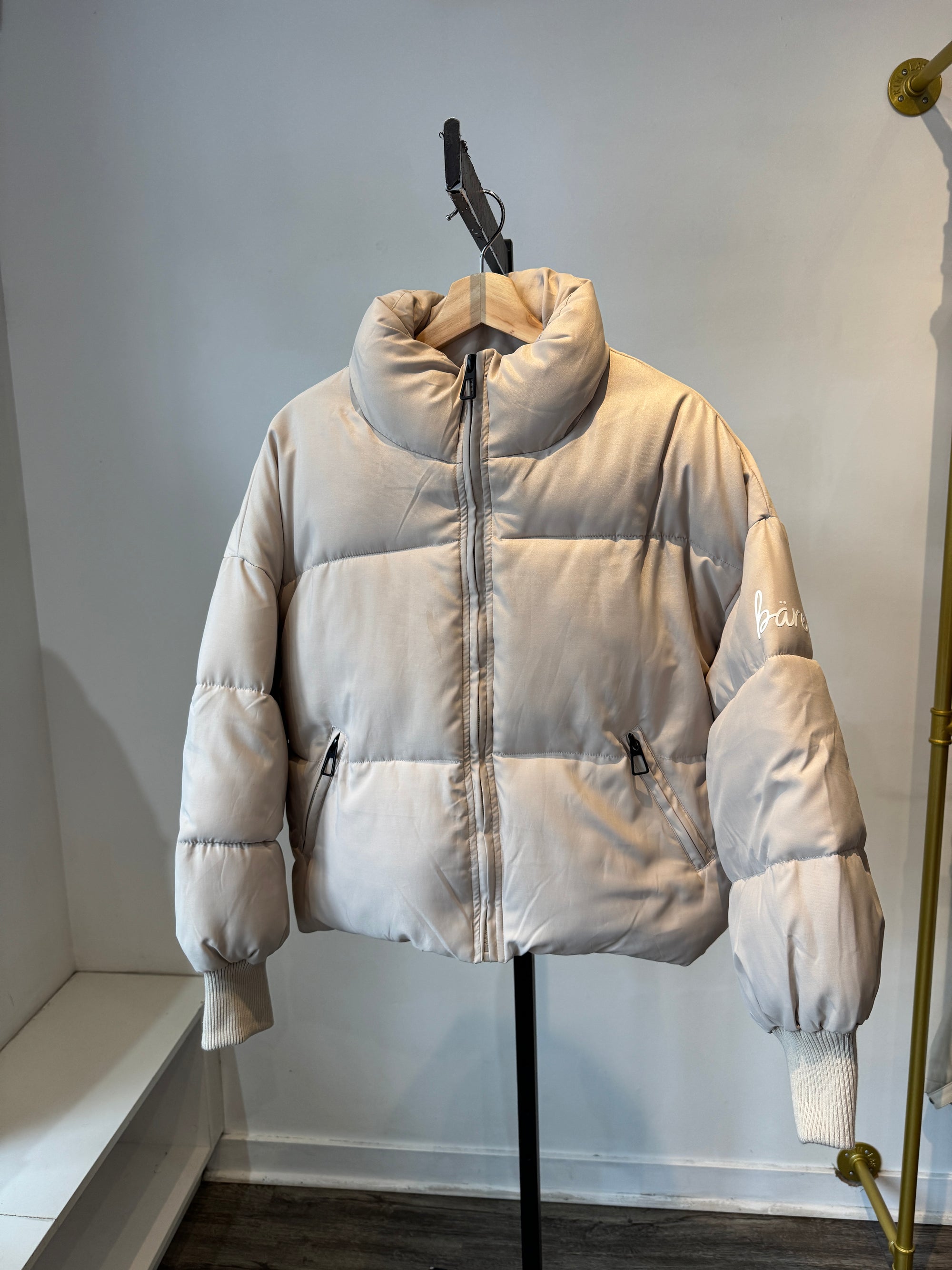 Bäre Activewear Puffer Coat, Cream, XS