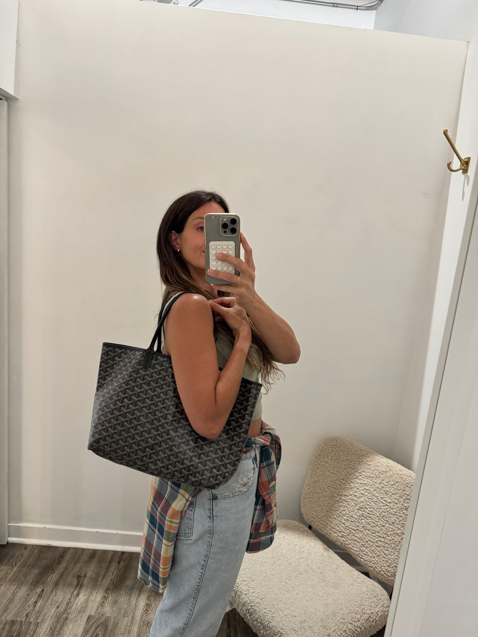 Goyard St. Louis Tote Bag, Black, PM