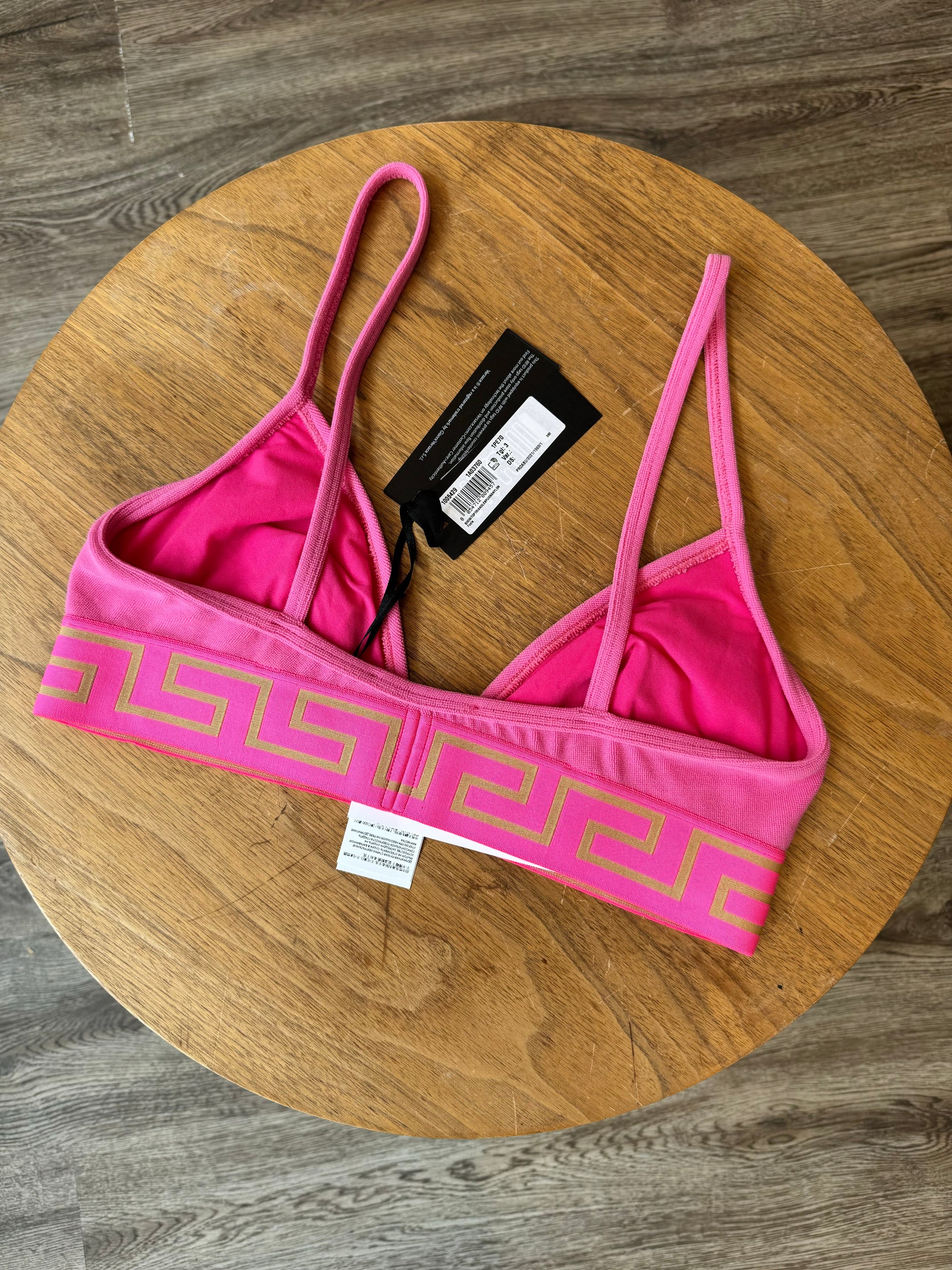 Versace Greca Pink Bikini, Size 3