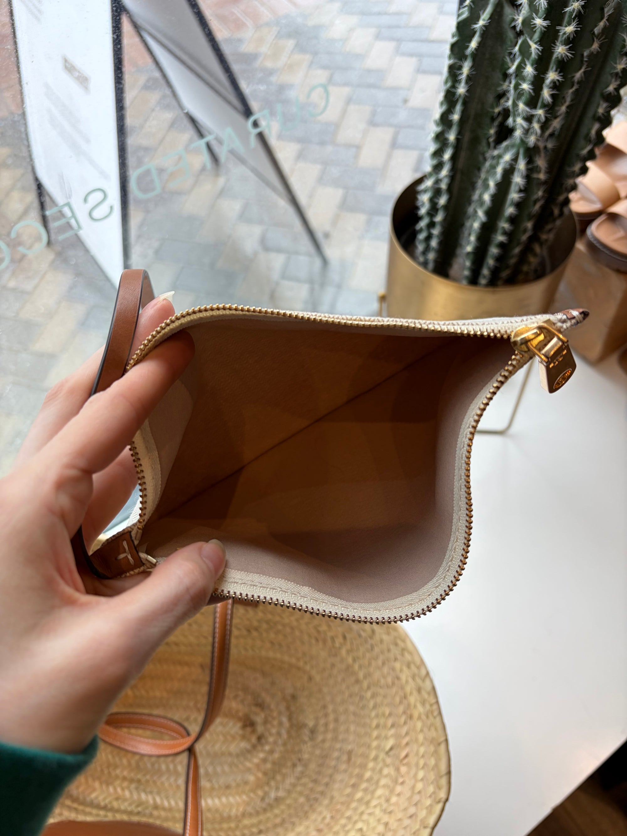 Tory Burch Large Ella Tote Bag, Rattan