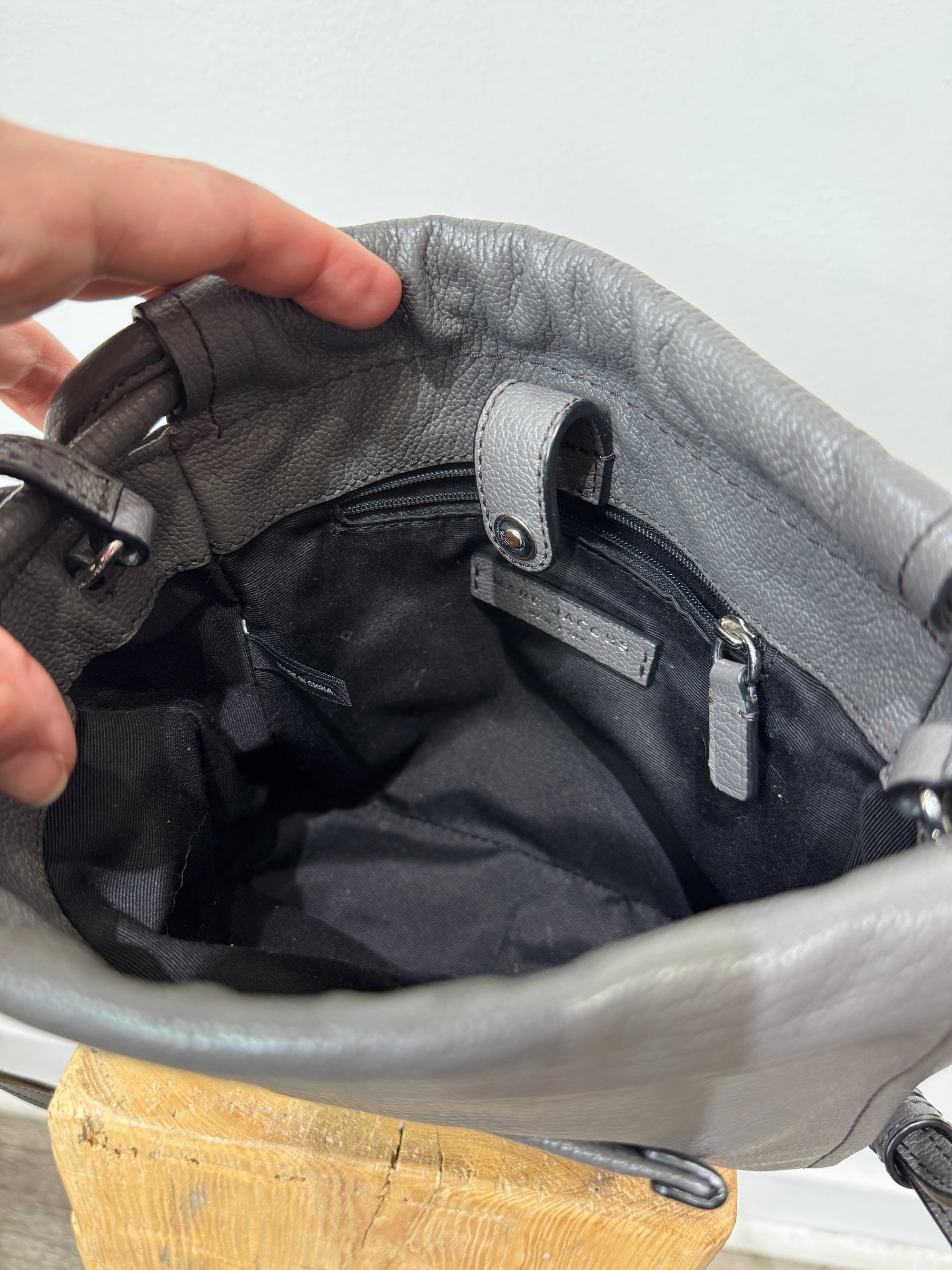 Marc Jacobs leather tote bag, small, Grey