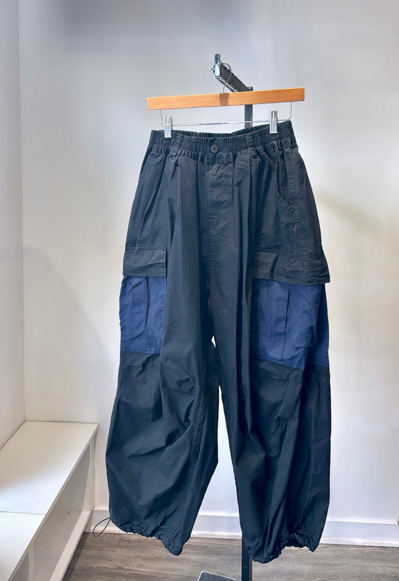 The Frankie Shop Parachute pants, Black/ Navy, XS/S