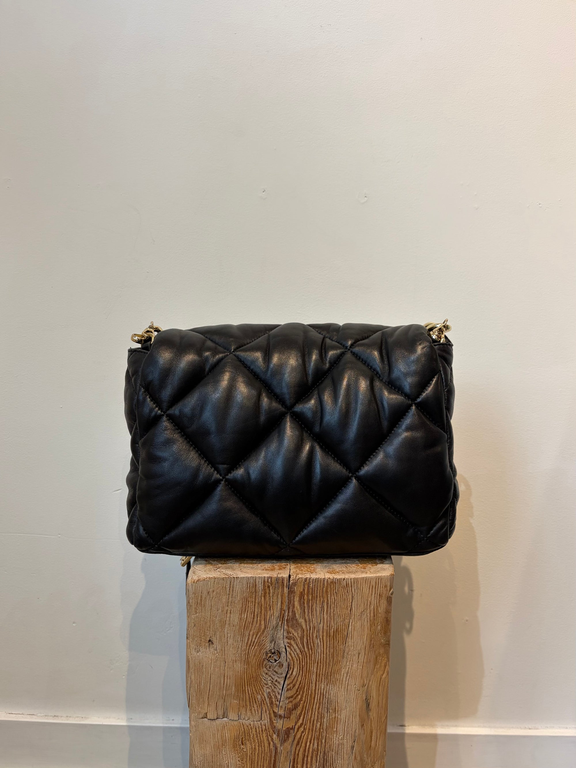 Stand Studio Brynnie Quilted Lamb Leather Handbags Black