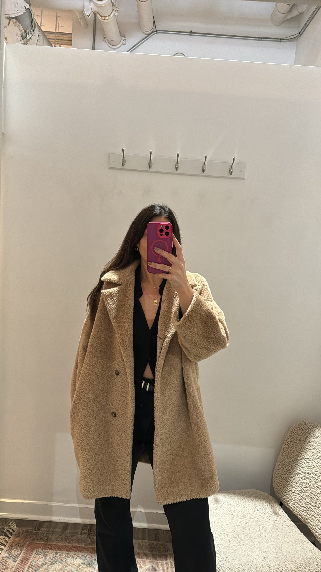 MaxMara teddy coat, Tan, 42