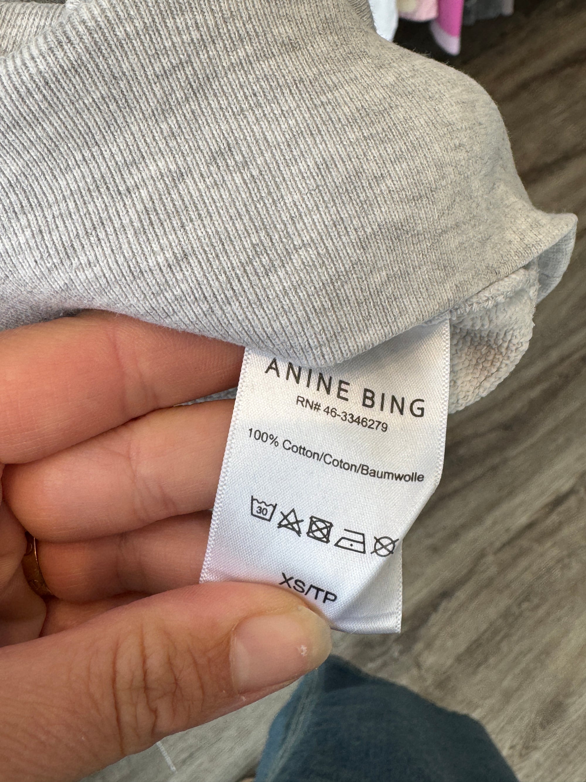 Anine Bing Brigitte Bardot Sweatshirt Grey, XS